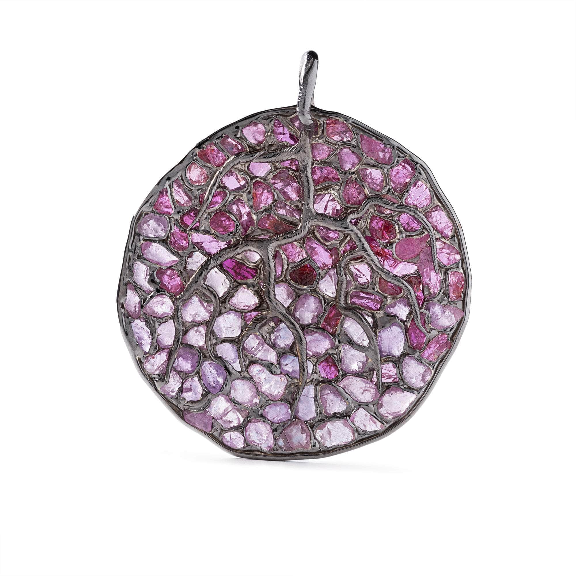 Eponah Rough Ruby and Rough Sapphire Pendant