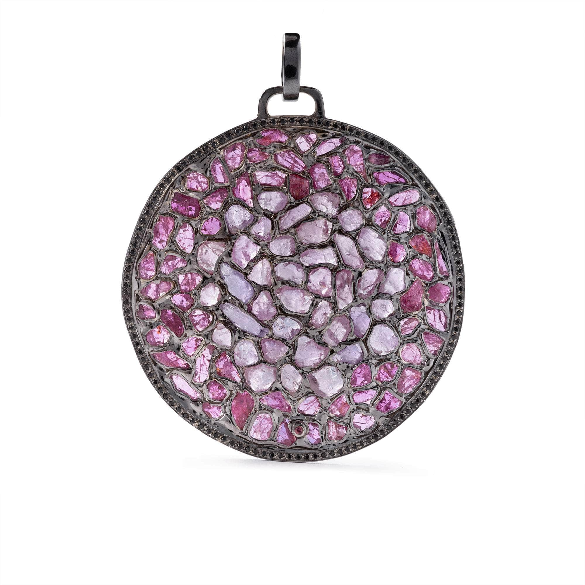 Totec Rough Mixed Stones and Sapphire Pendant