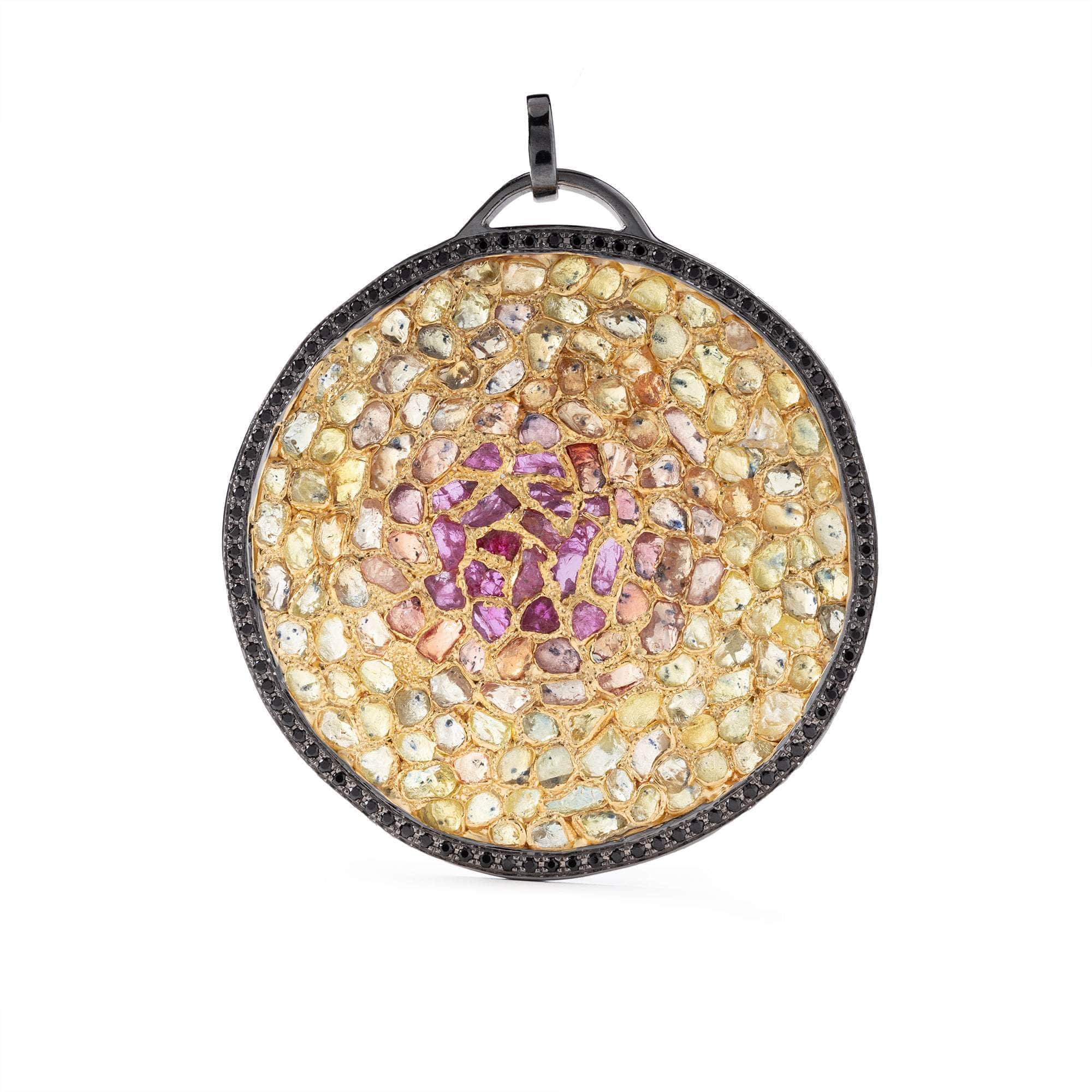 Morana Rough Mixed Stones and Spinel Pendant