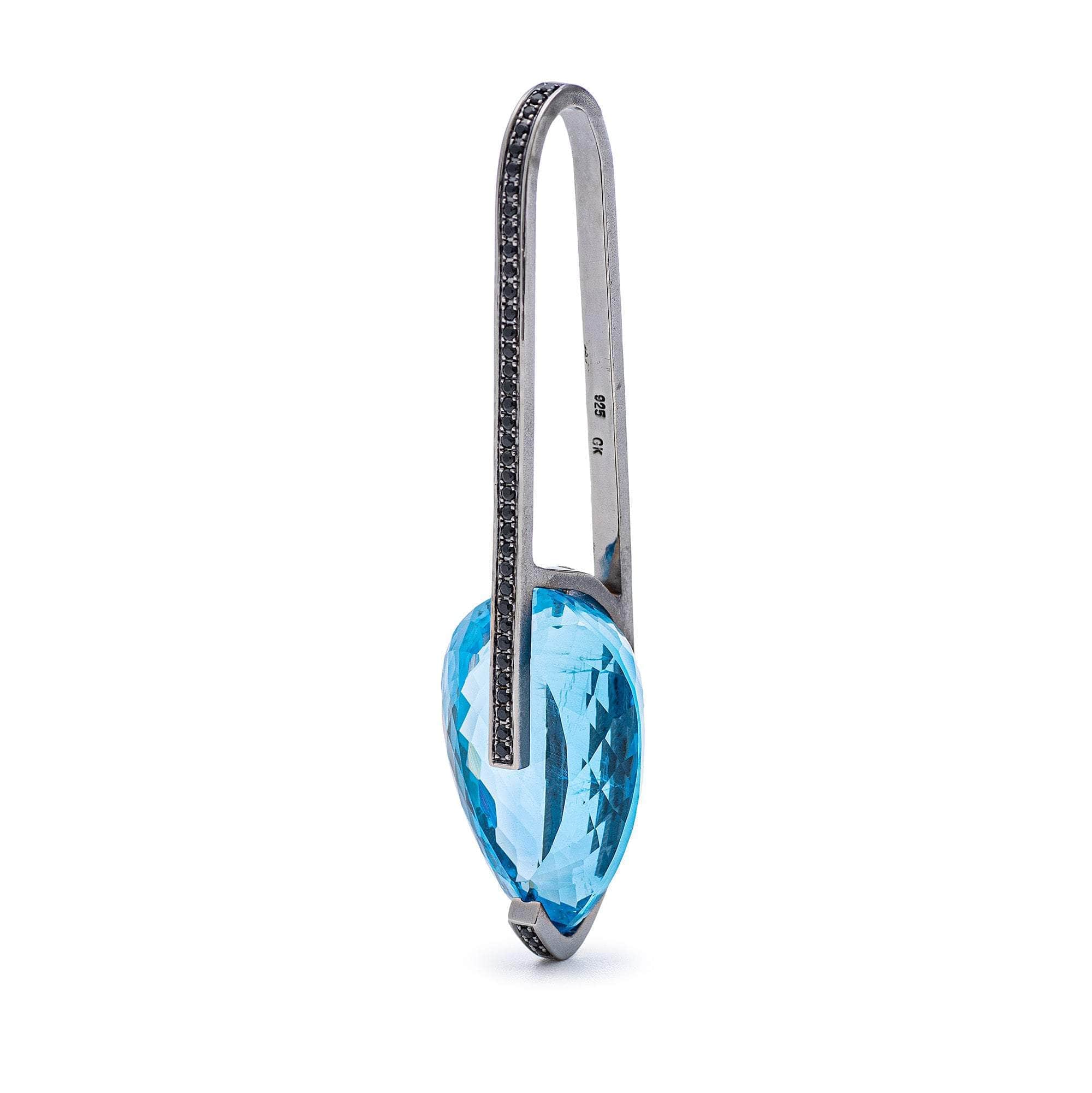 Tuli Blue Topaz and Spinel Pendant