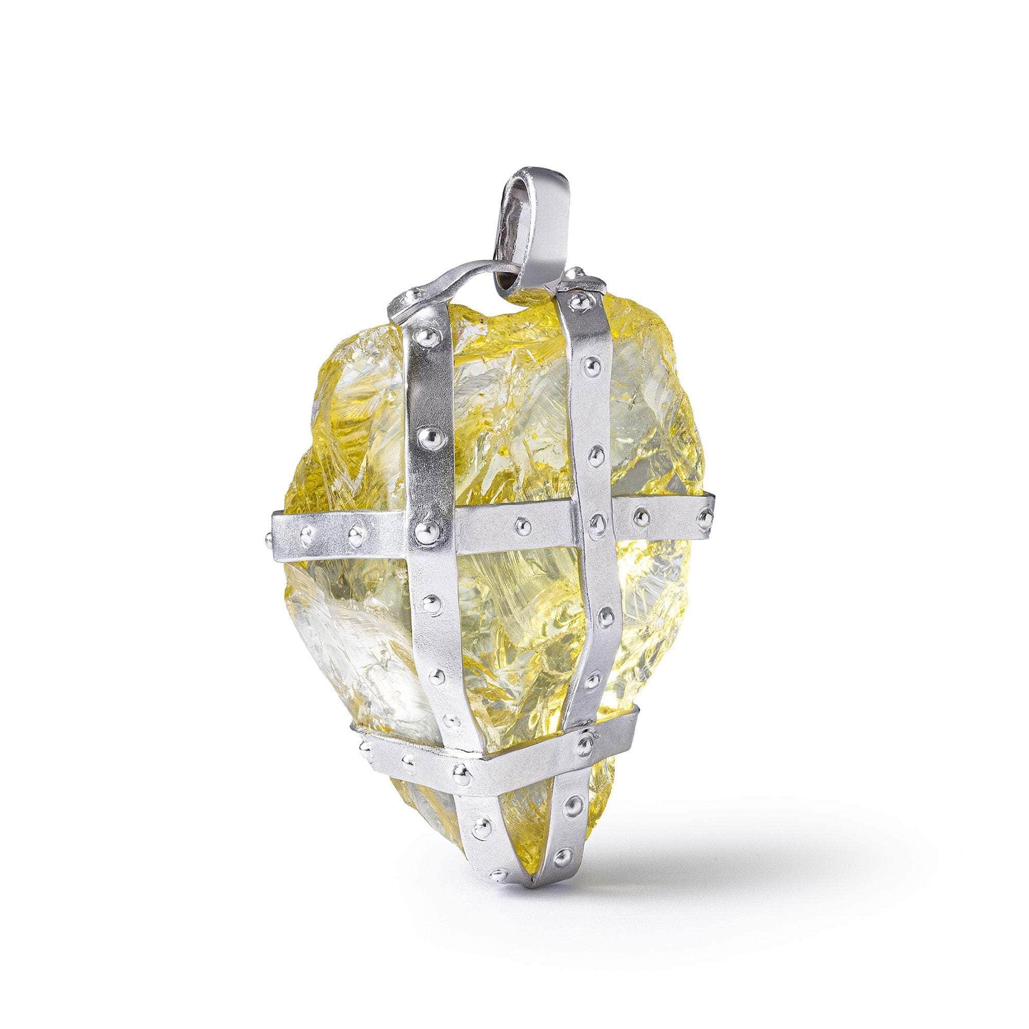 Eld Rough Lemon Quartz Pendant