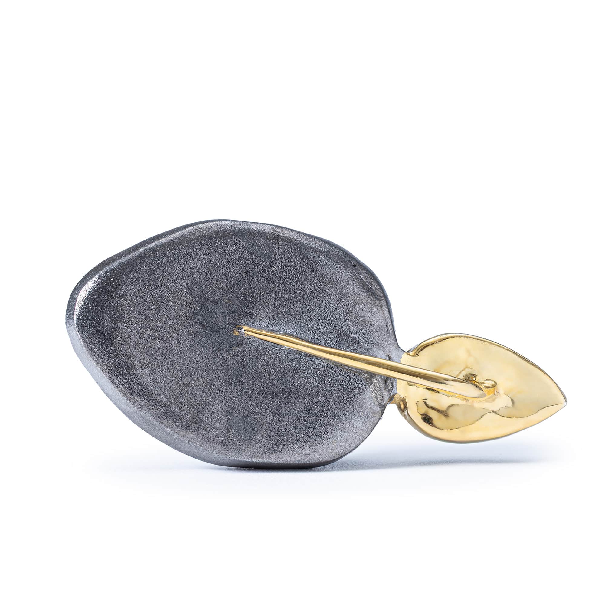Mormo Sterling Silver Pendant with Ancient Mediterranean Limestone Maskette & Black Opal
