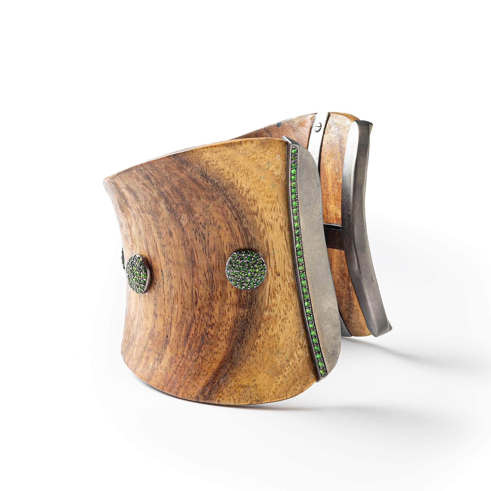 Odun Rosewood Tsavorite Bangle