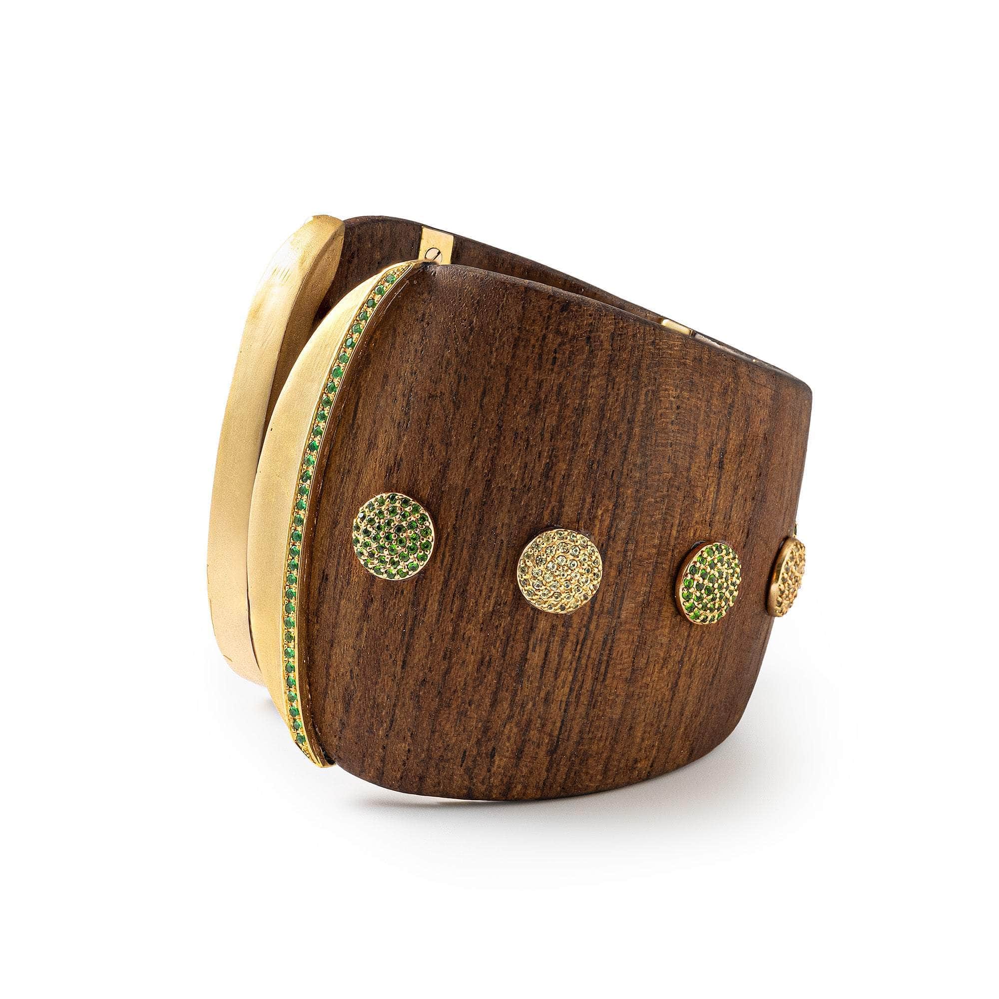 Fuego Tsavorite and Sapphire Bangle