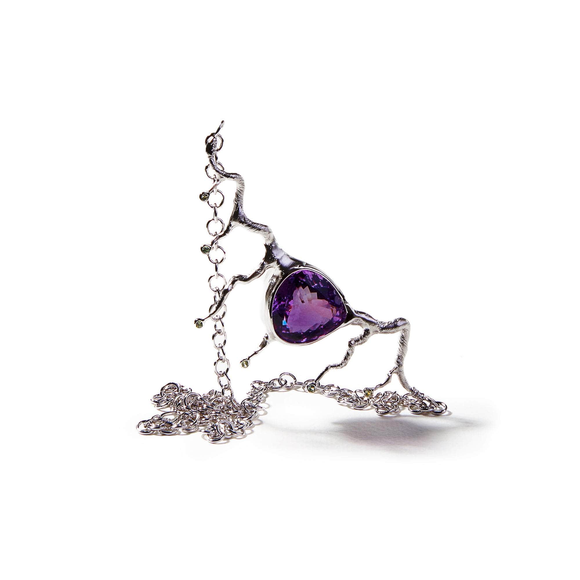 Arche Amethyst and Green Sapphire Necklace GERMAN KABIRSKI
