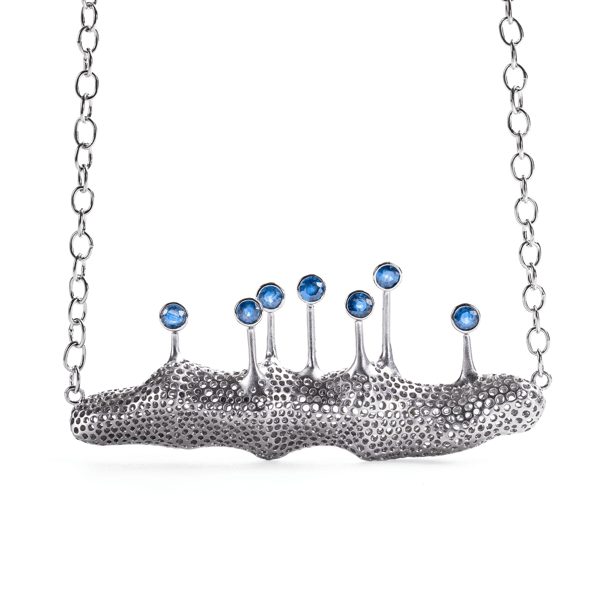 Iggi Singular Edition Silver Necklace with Blue Sapphire
