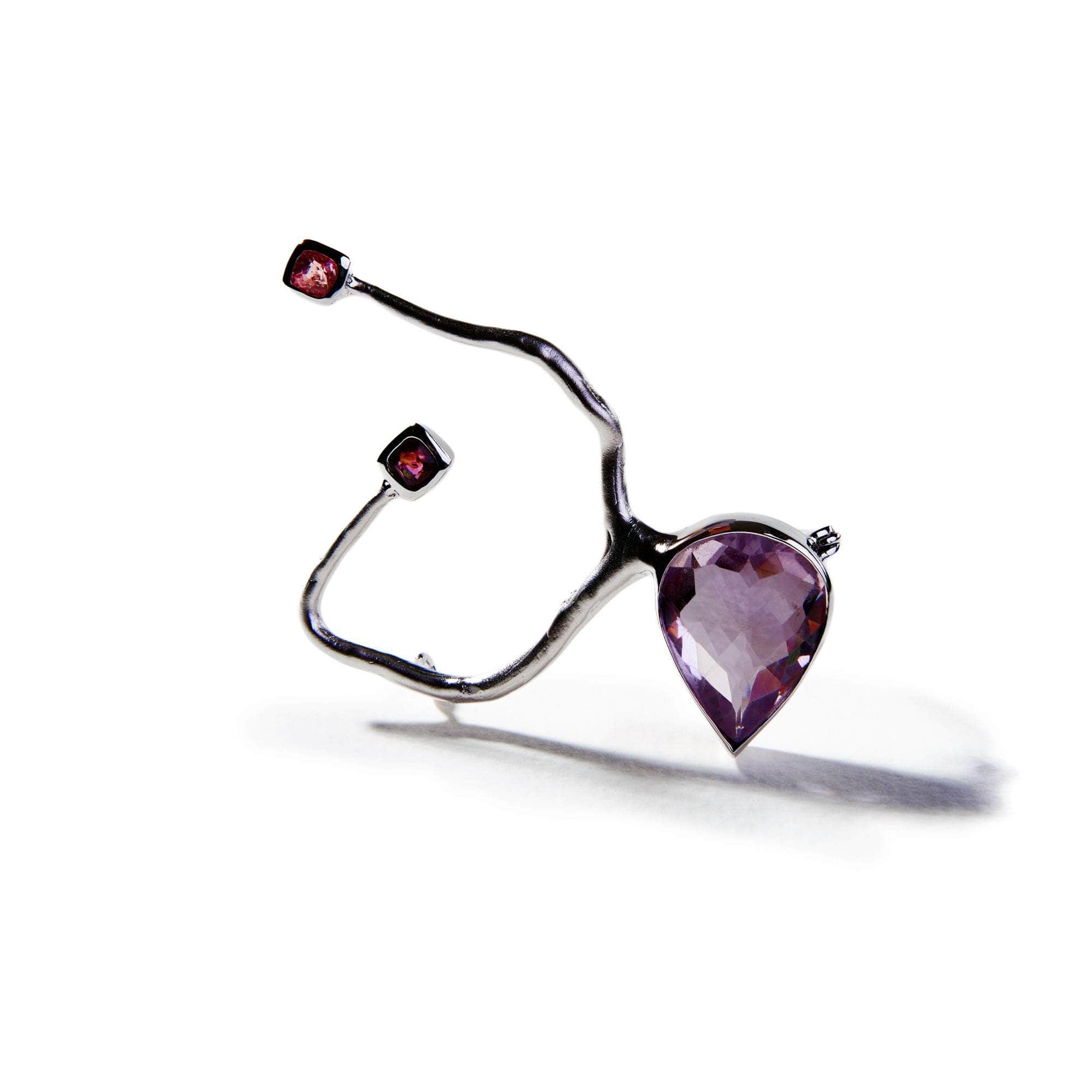 Eloss Lavender Amethyst and Pink Spinel Brooch GERMAN KABIRSKI