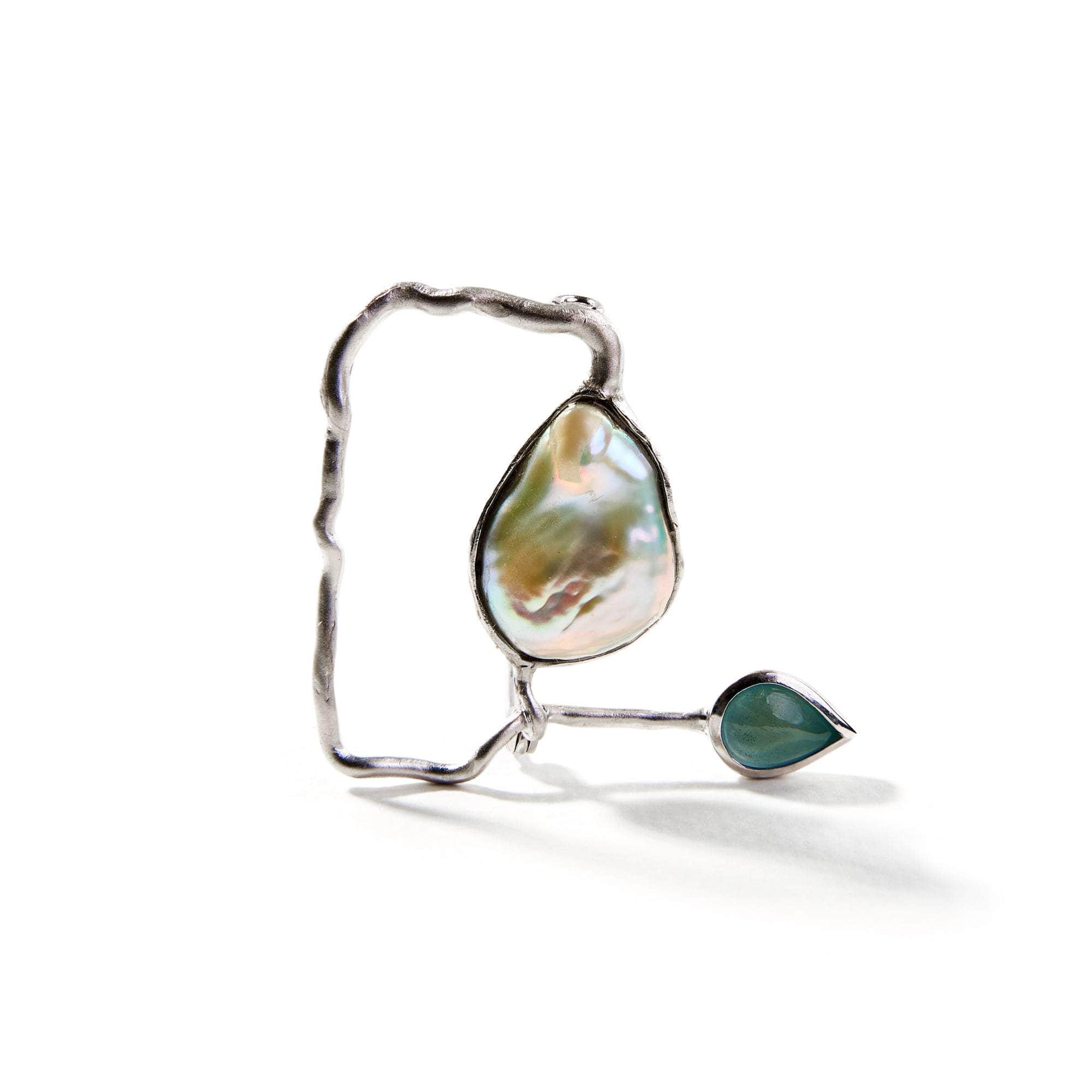 Manabe Baroque Pearl and Fluorite Brooch GERMAN KABIRSKI