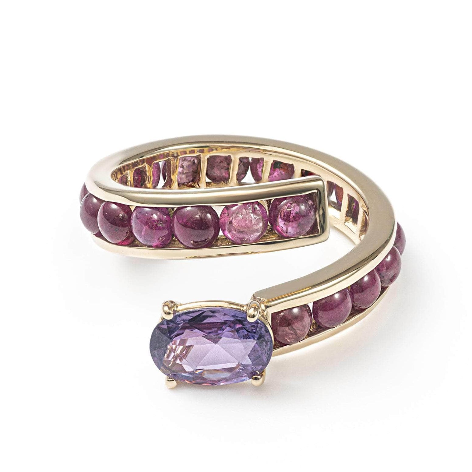 Nava Amethyst and Ruby Ring GERMAN KABIRSKI