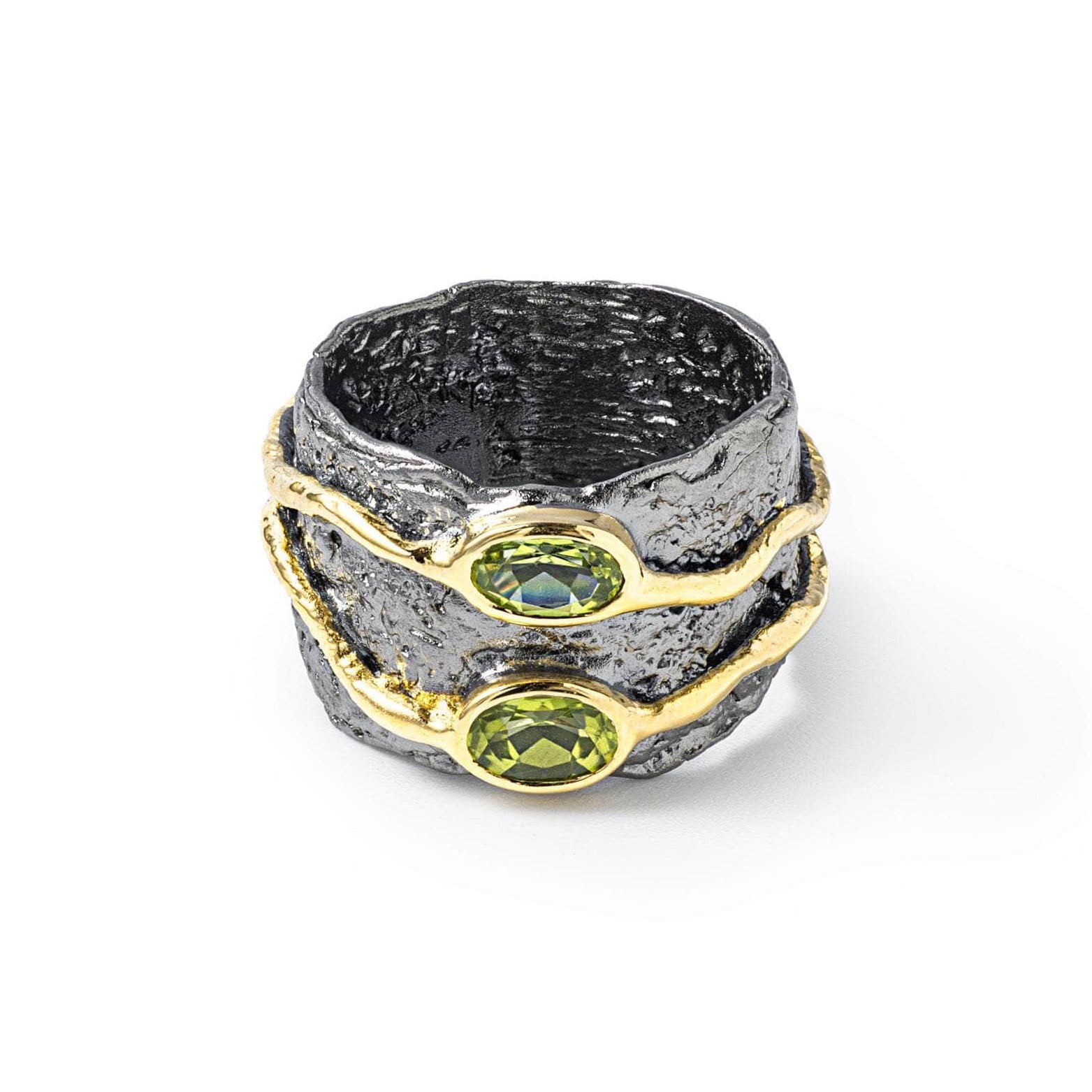 Electra Peridot Ring (Black Rhodium, Gold 18K) GERMAN KABIRSKI