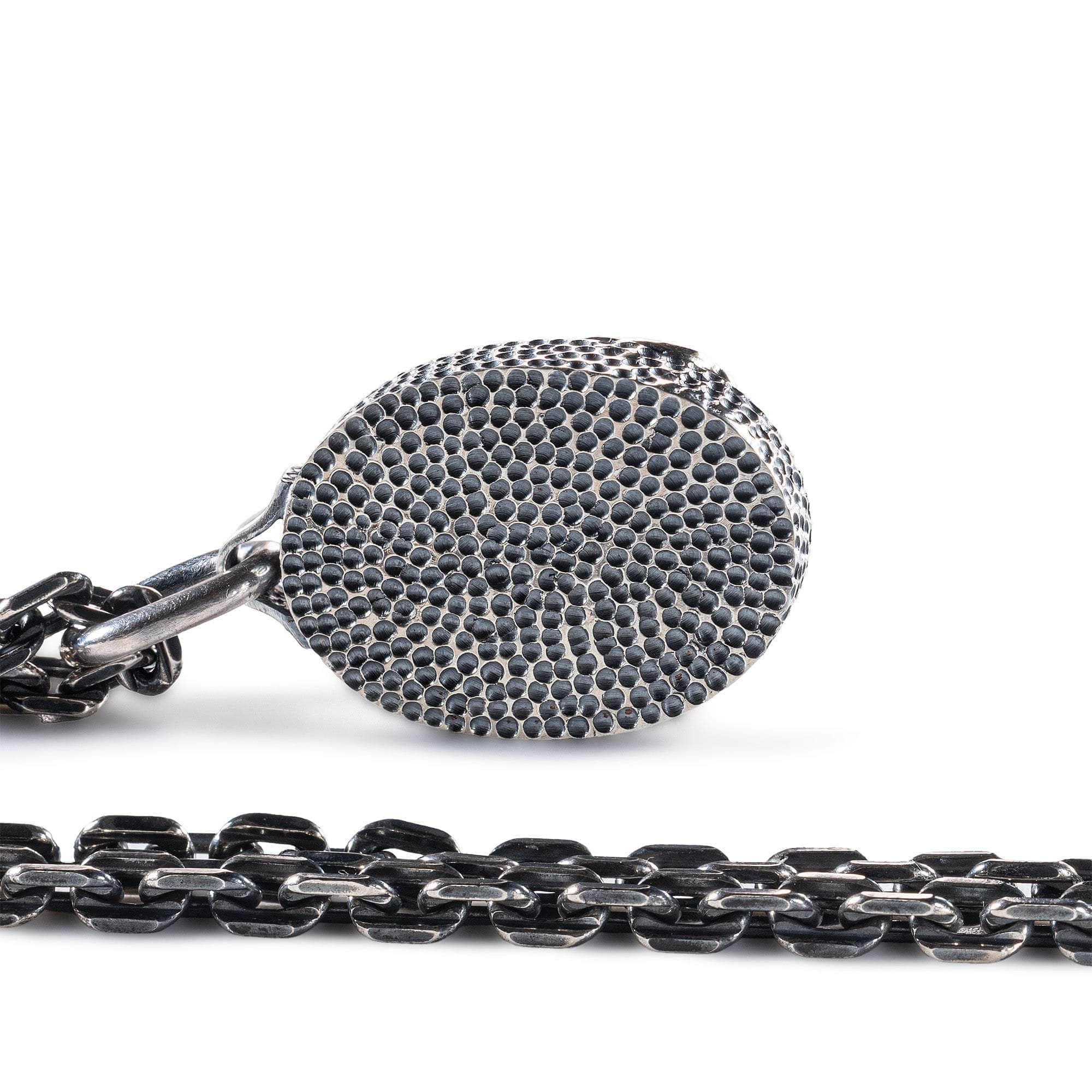 Tomyris Pendant with Authentic Near Eastern Agate Seal in 925 Silver & Raw Ruby in 9K Gold