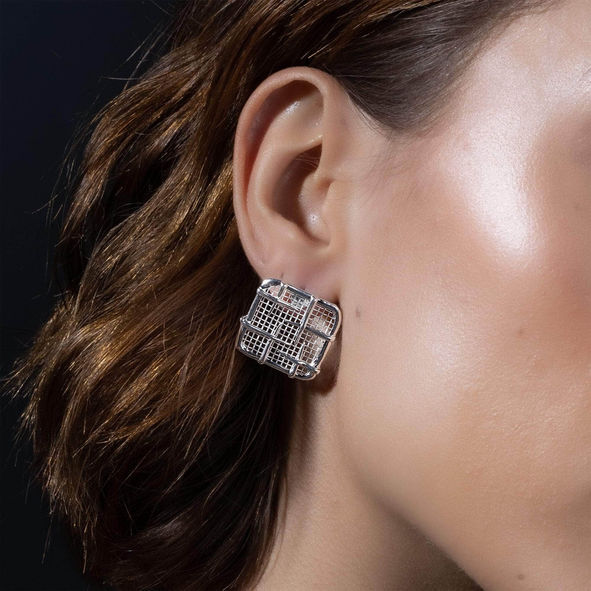 Resh Lightweight 925 Silver & Titanium Mesh Earrings