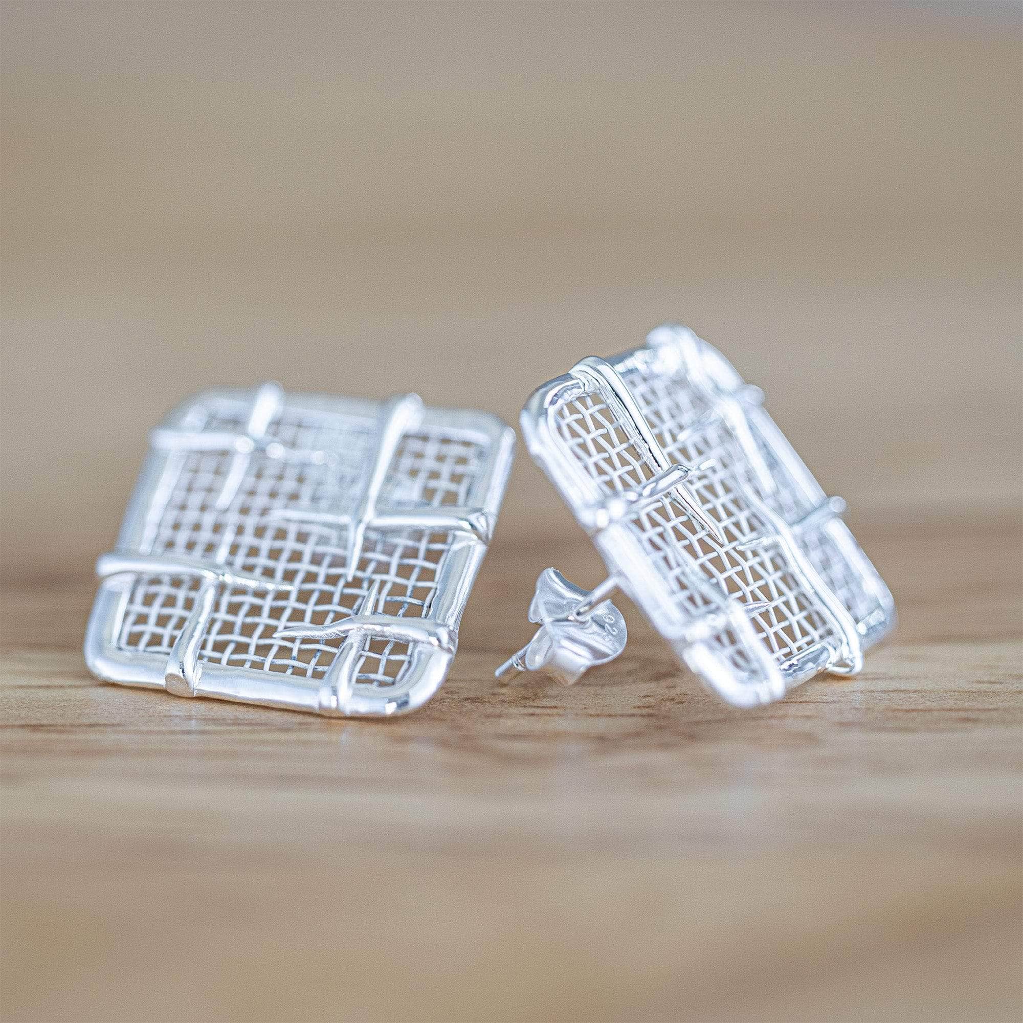 Resh Lightweight 925 Silver & Titanium Mesh Earrings