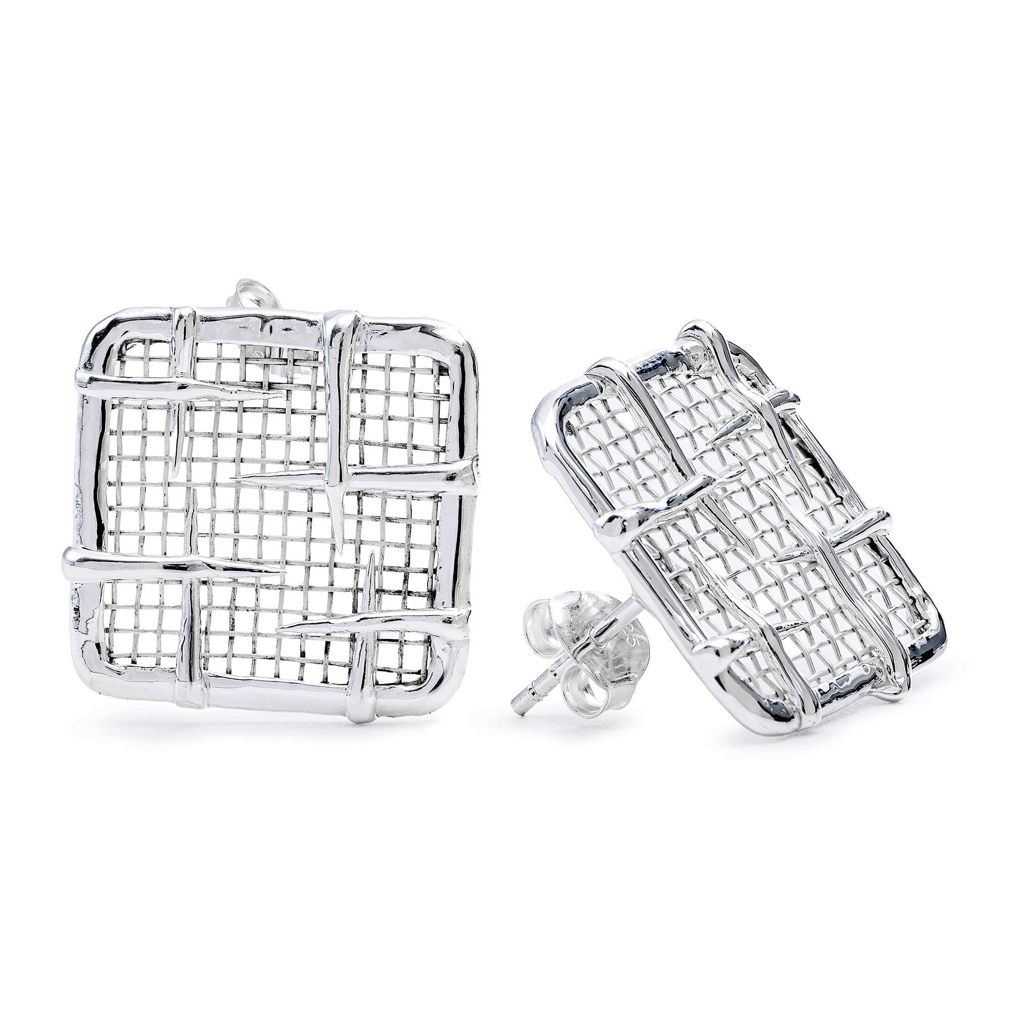 Resh Lightweight 925 Silver & Titanium Mesh Earrings