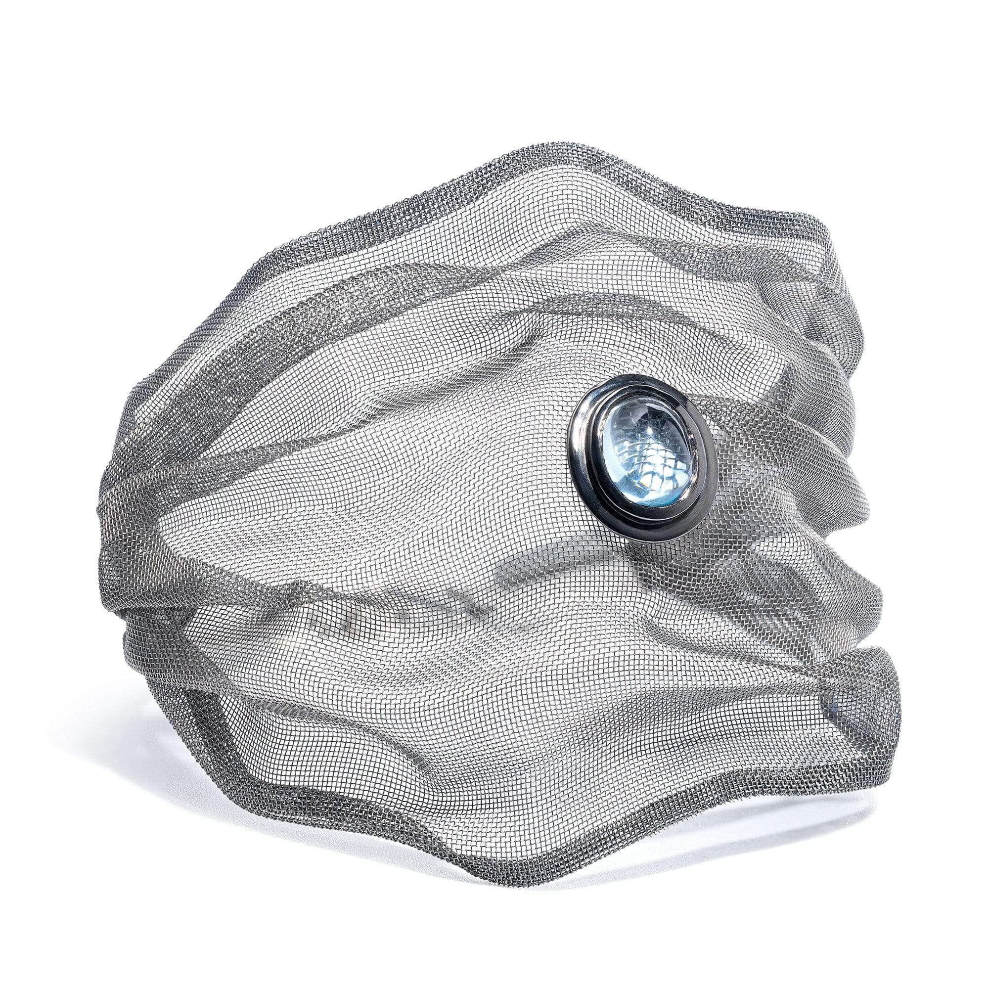 Volare Soft Mesh Bracelet with Blue Topaz and Blackened Silver