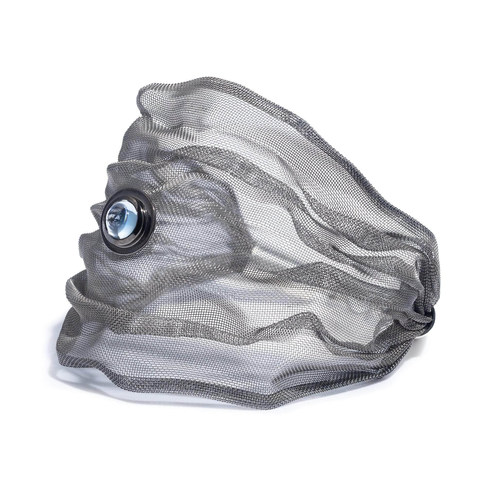 Anqa Titanium Mesh and Sterling Silver Bracelet with Blue Topaz