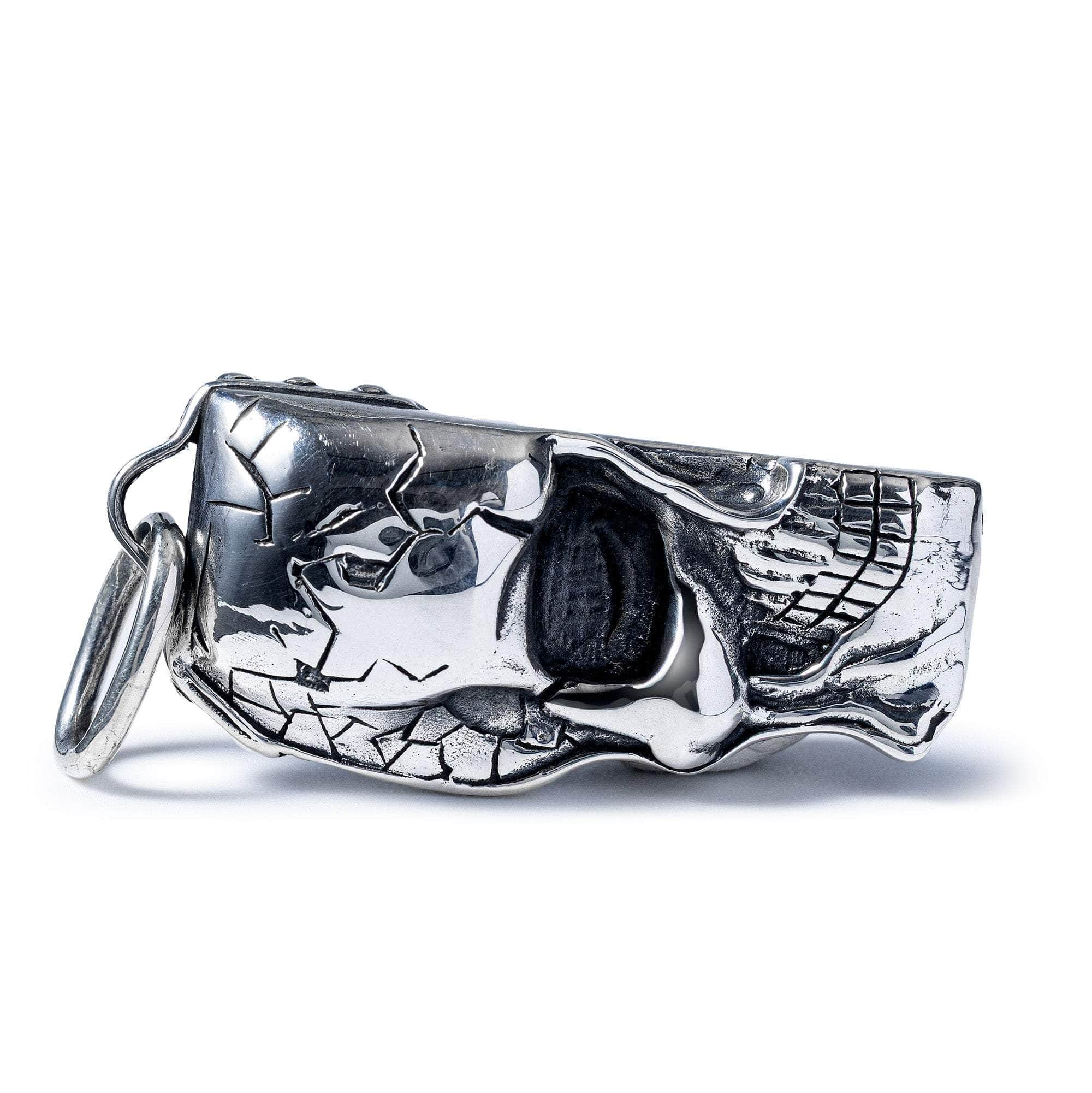 Anaya Oxidized 925 Sterling Silver Half-Skull Pendant