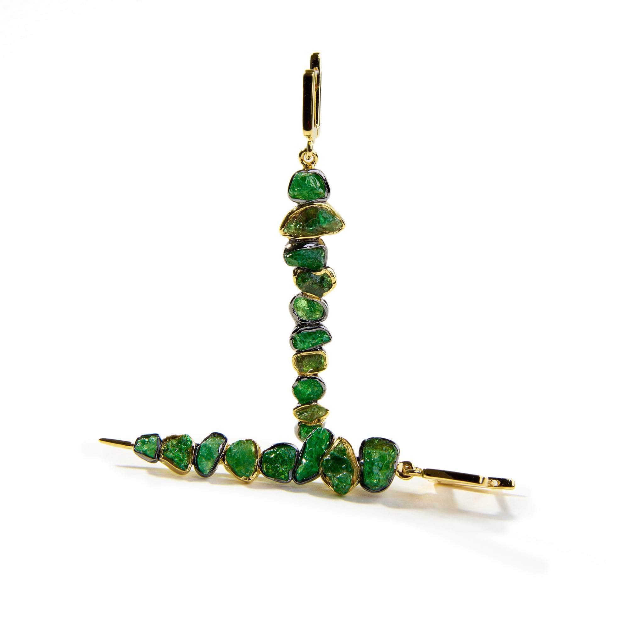 Sylva Rough Tsavorite Earrings GERMAN KABIRSKI