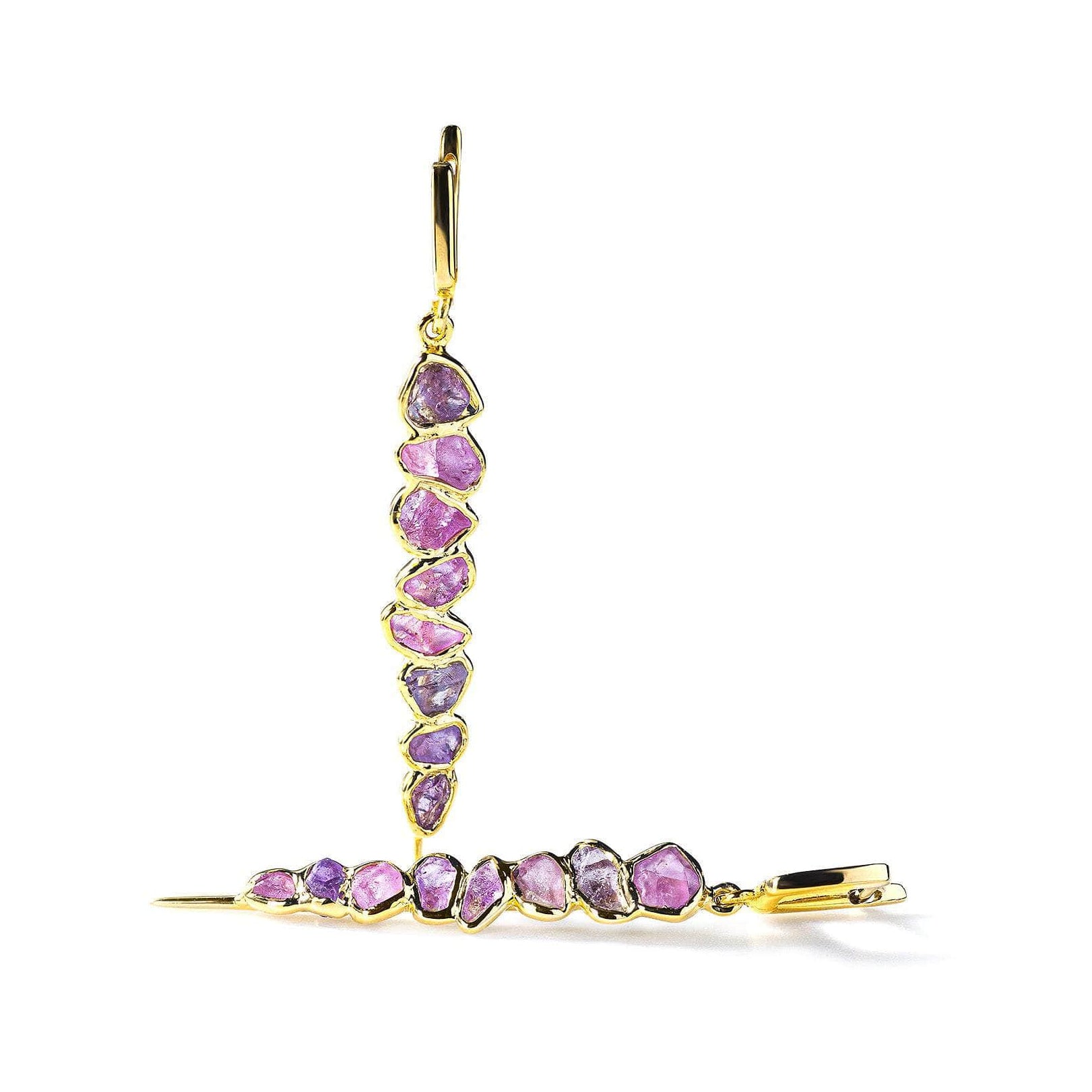 Malbec Rough Pink Sapphire Earrings GERMAN KABIRSKI