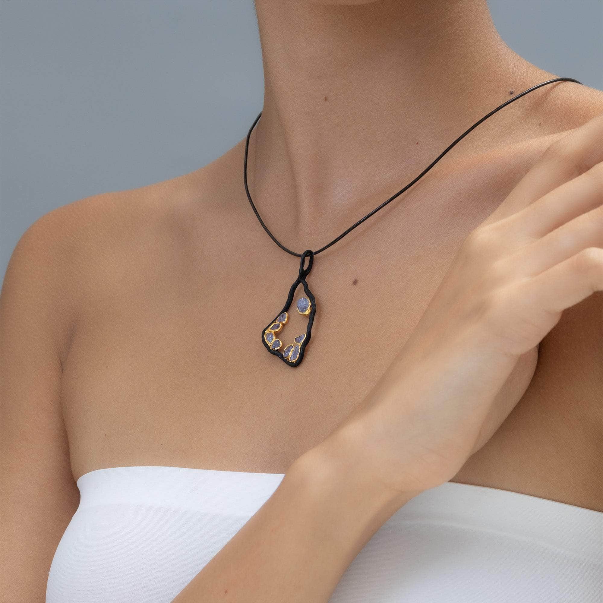 Rigel Rough Tanzanite Pendant