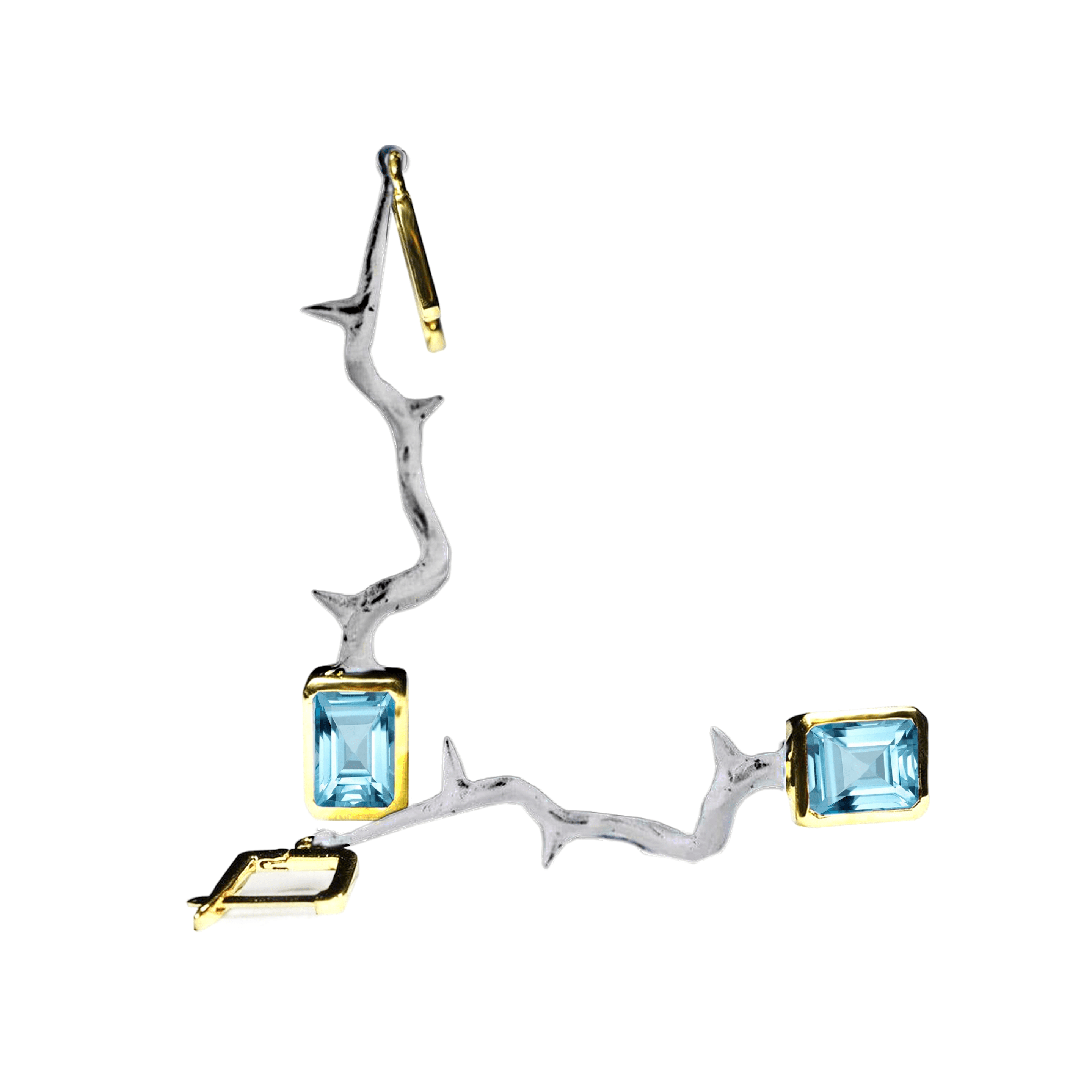 Incanta Earrings Personalized & Co-Designed with Custom Options: Amethyst, Blue Topaz, Lemon Quartz, Citrine, Smoky Quartz, Anthracite, Black or White Rhodium, Gold