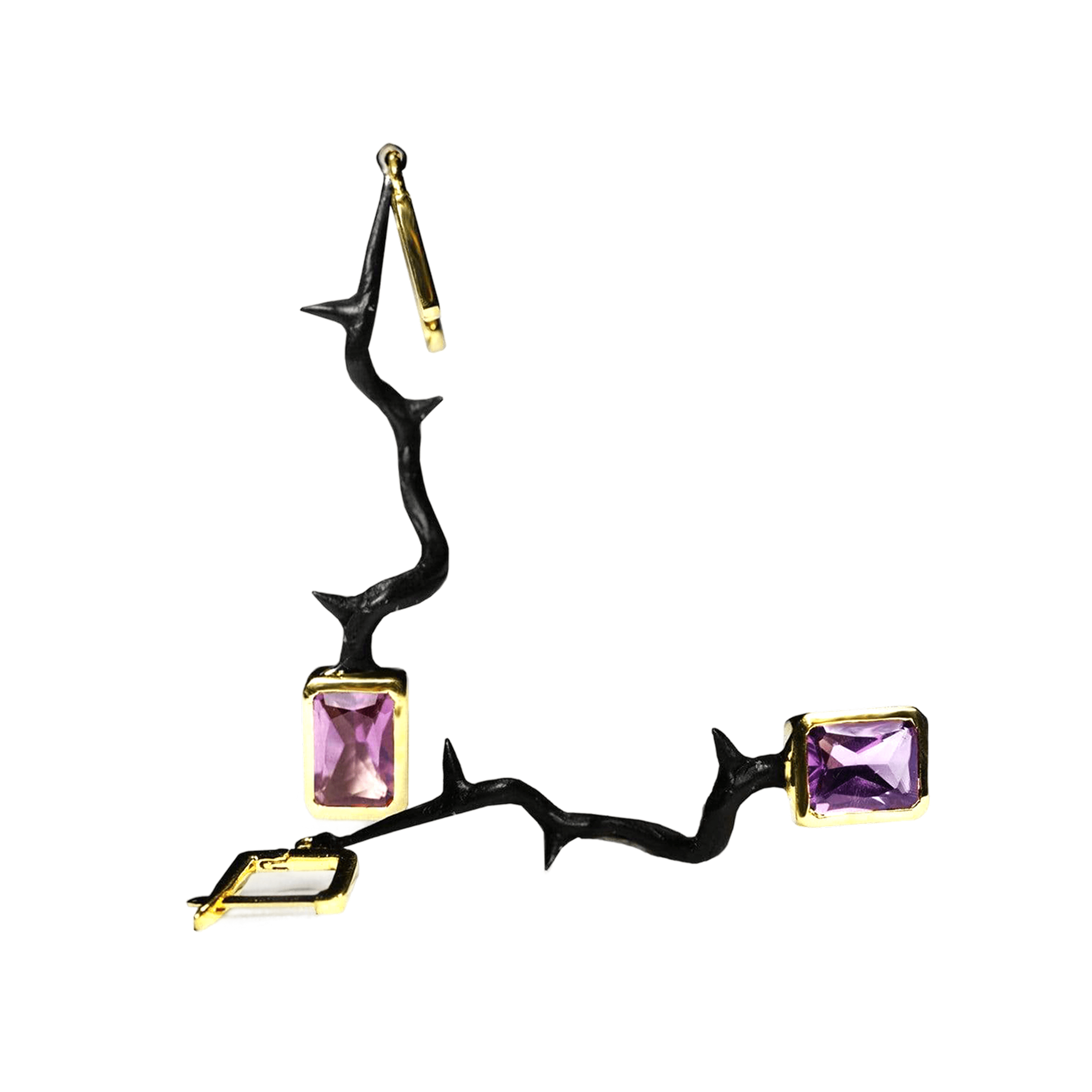 Incanta Earrings Personalized & Co-Designed with Custom Options: Amethyst, Blue Topaz, Lemon Quartz, Citrine, Smoky Quartz, Anthracite, Black or White Rhodium, Gold
