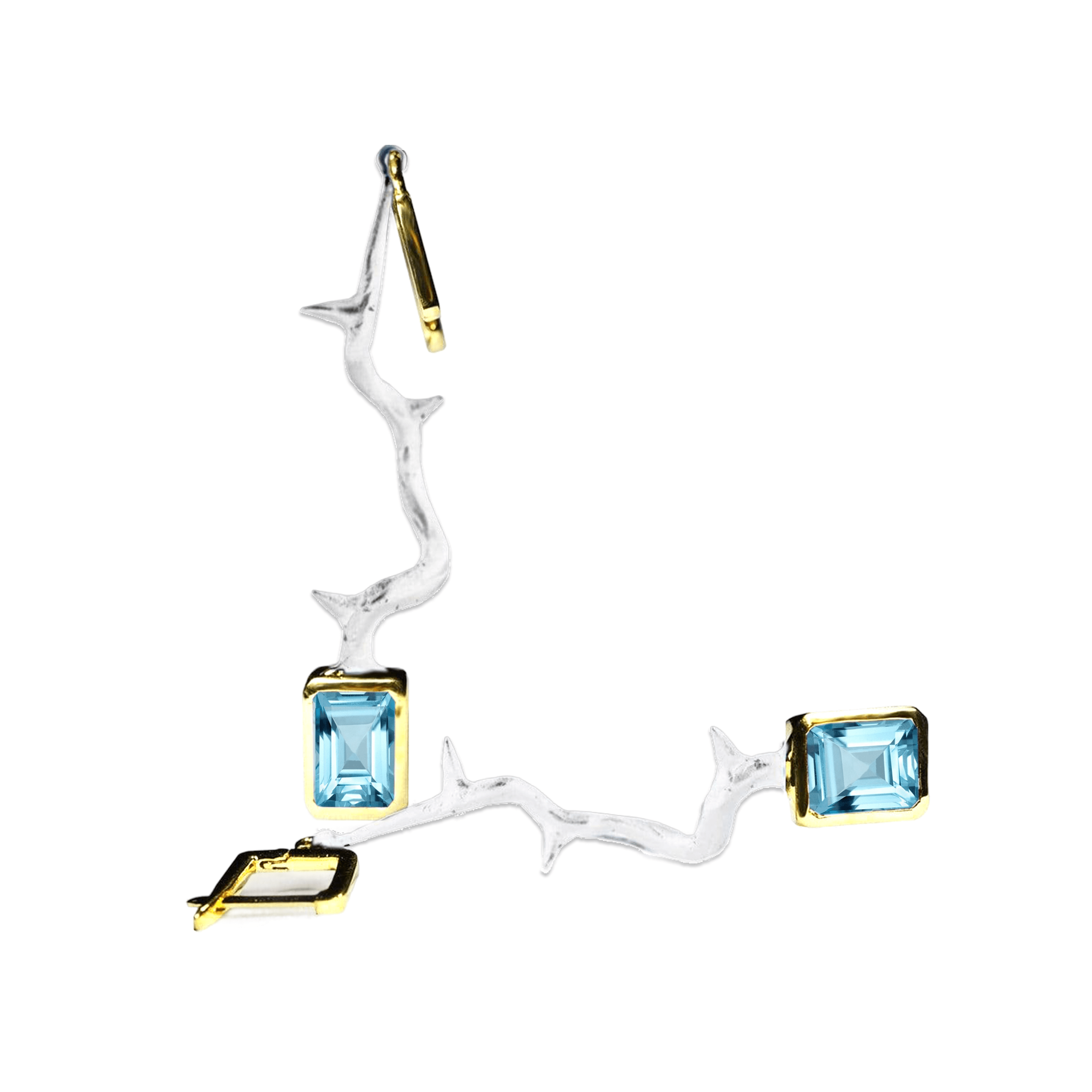 Incanta Earrings Personalized & Co-Designed with Custom Options: Amethyst, Blue Topaz, Lemon Quartz, Citrine, Smoky Quartz, Anthracite, Black or White Rhodium, Gold