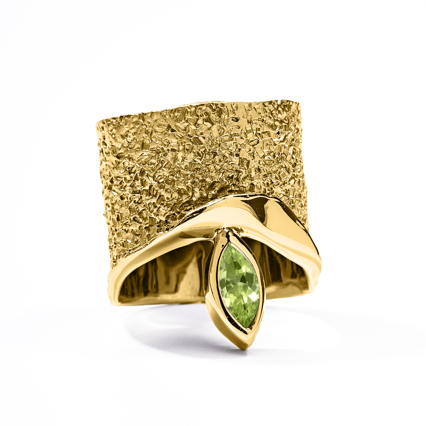 Eartha Ring with Custom Gems: Topaz, Amethyst, Peridot, Rhodolite, Citrine, Smoky Quartz in Gold