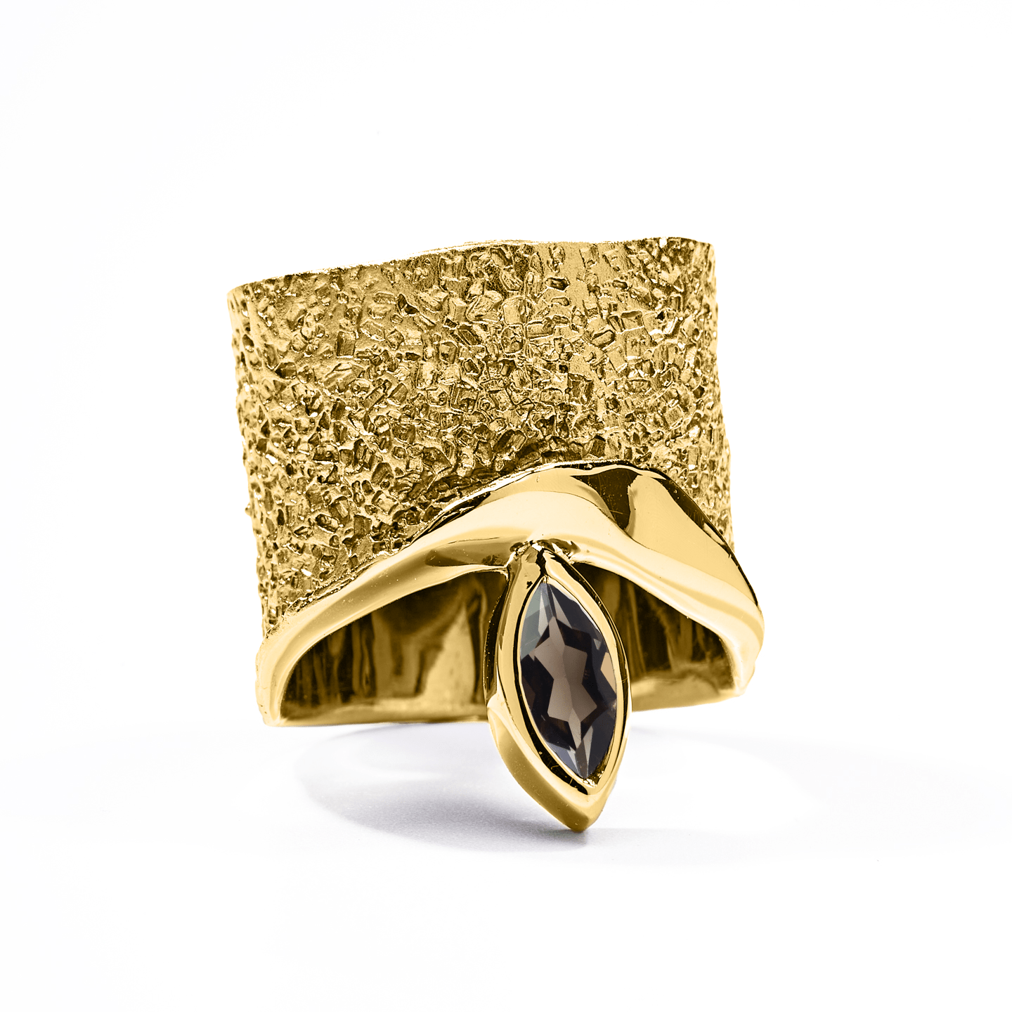 Eartha Ring with Custom Gems: Topaz, Amethyst, Peridot, Rhodolite, Citrine, Smoky Quartz in Gold