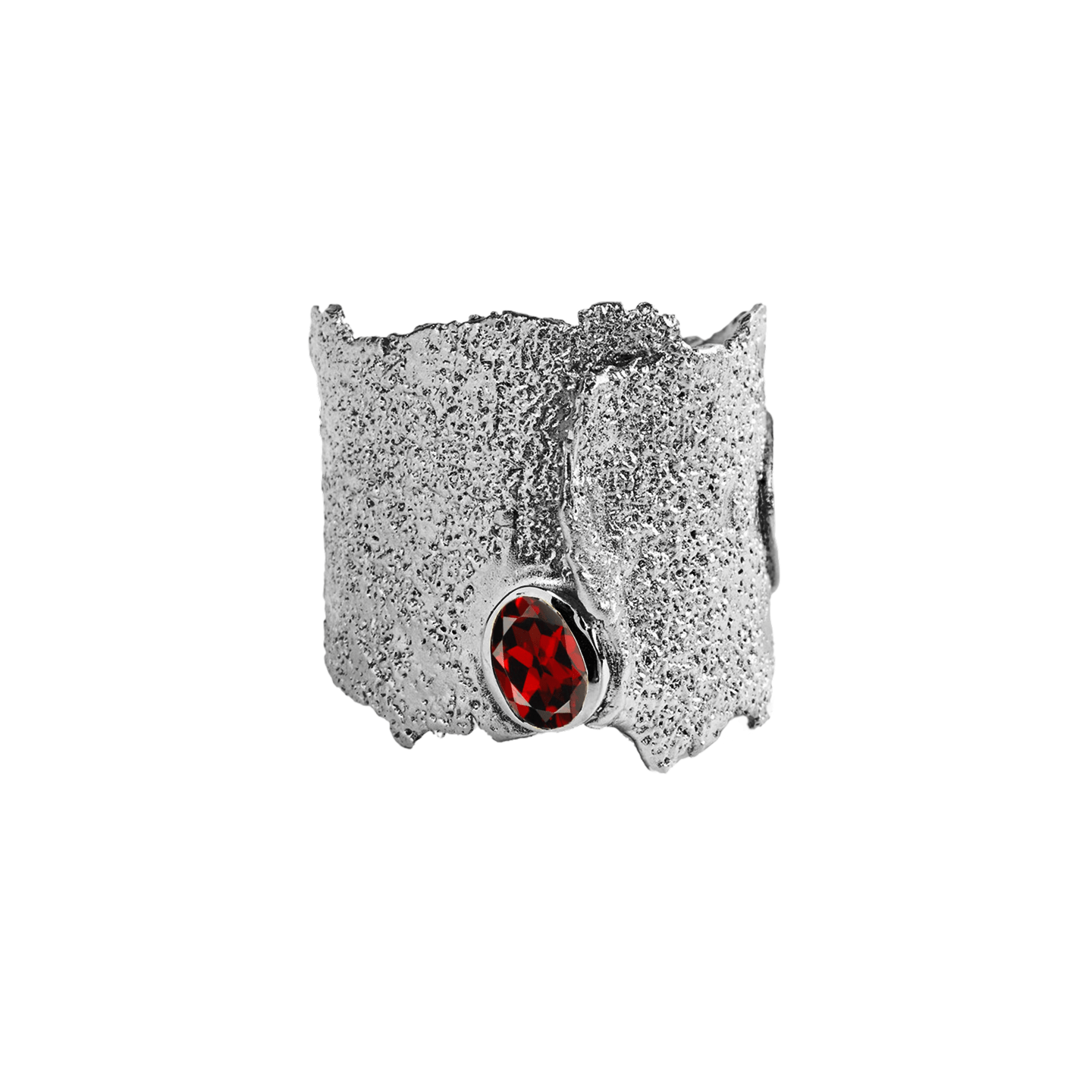 Otthild Ring with Custom Gemstones: Topaz, Garnet, Amethyst, Peridot, Citrine & Rhodolite in Black Rhodium