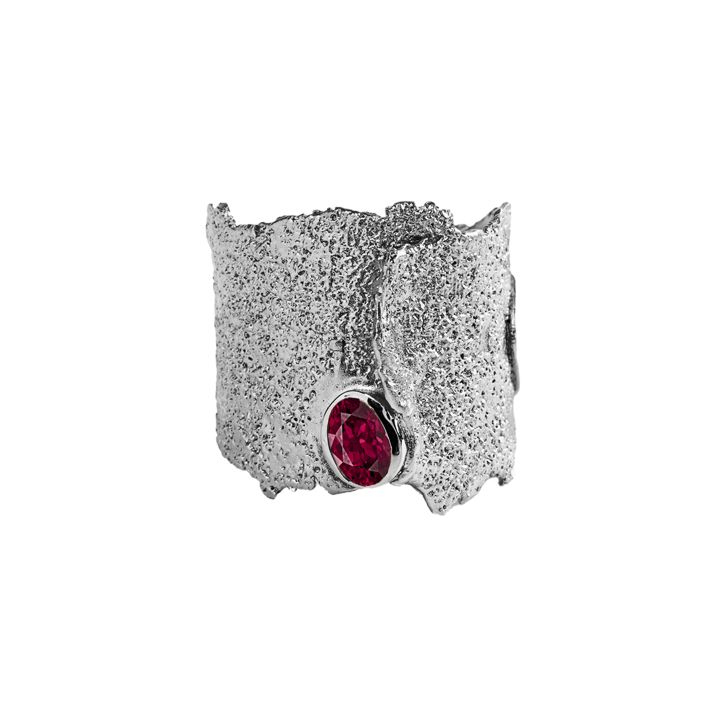 Otthild Ring with Custom Gemstones: Topaz, Garnet, Amethyst, Peridot, Citrine & Rhodolite in Black Rhodium