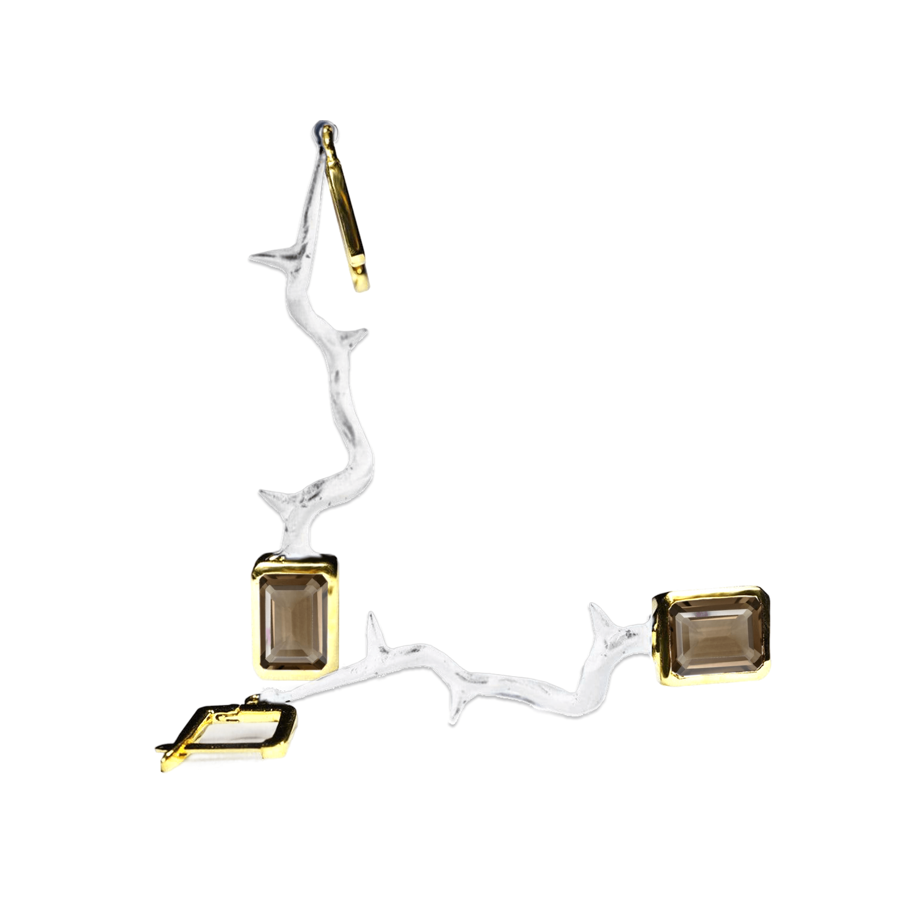 Incanta Earrings Personalized & Co-Designed with Custom Options: Amethyst, Blue Topaz, Lemon Quartz, Citrine, Smoky Quartz, Anthracite, Black or White Rhodium, Gold