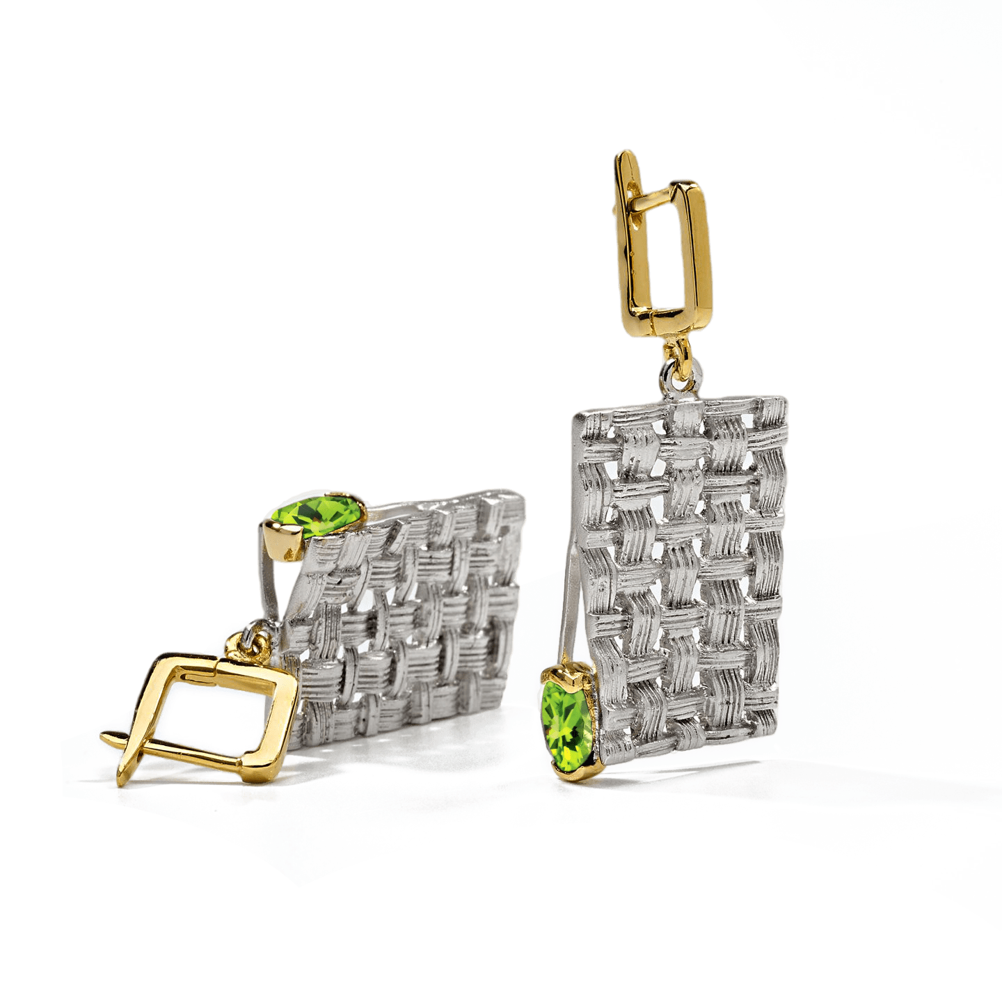Accalia Earrings Personalized & Co-Designed with Custom Options: Sapphire, Chrome Diopside, Peridot, Citrine, White or Black Rhodium, Gold
