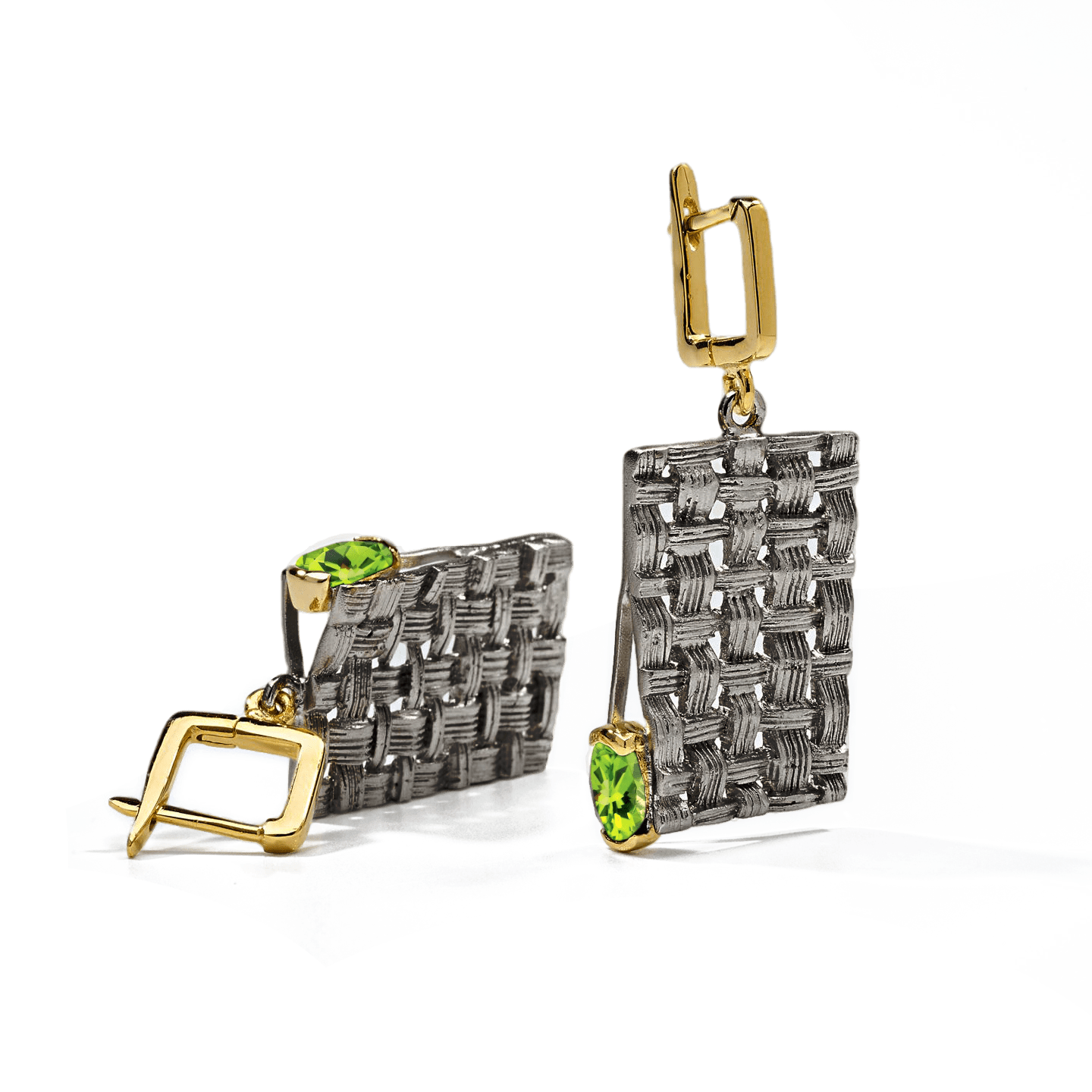 Accalia Earrings Personalized & Co-Designed with Custom Options: Sapphire, Chrome Diopside, Peridot, Citrine, White or Black Rhodium, Gold