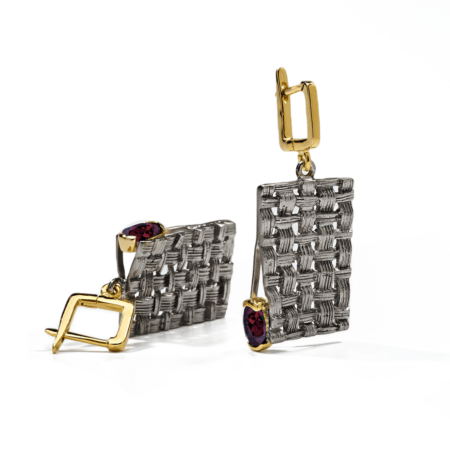 Accalia Earrings Personalized & Co-Designed with Custom Options: Sapphire, Chrome Diopside, Peridot, Citrine, White or Black Rhodium, Gold
