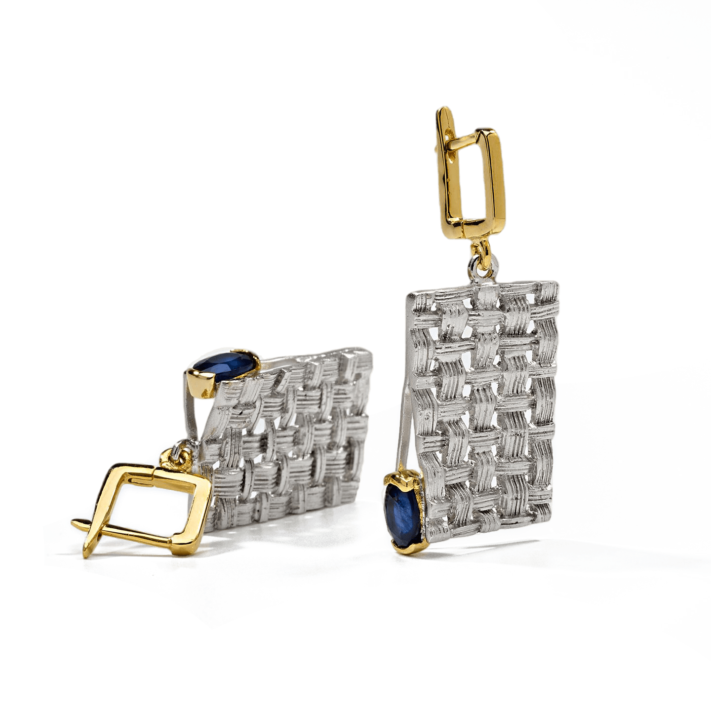 Accalia Earrings Personalized & Co-Designed with Custom Options: Sapphire, Chrome Diopside, Peridot, Citrine, White or Black Rhodium, Gold