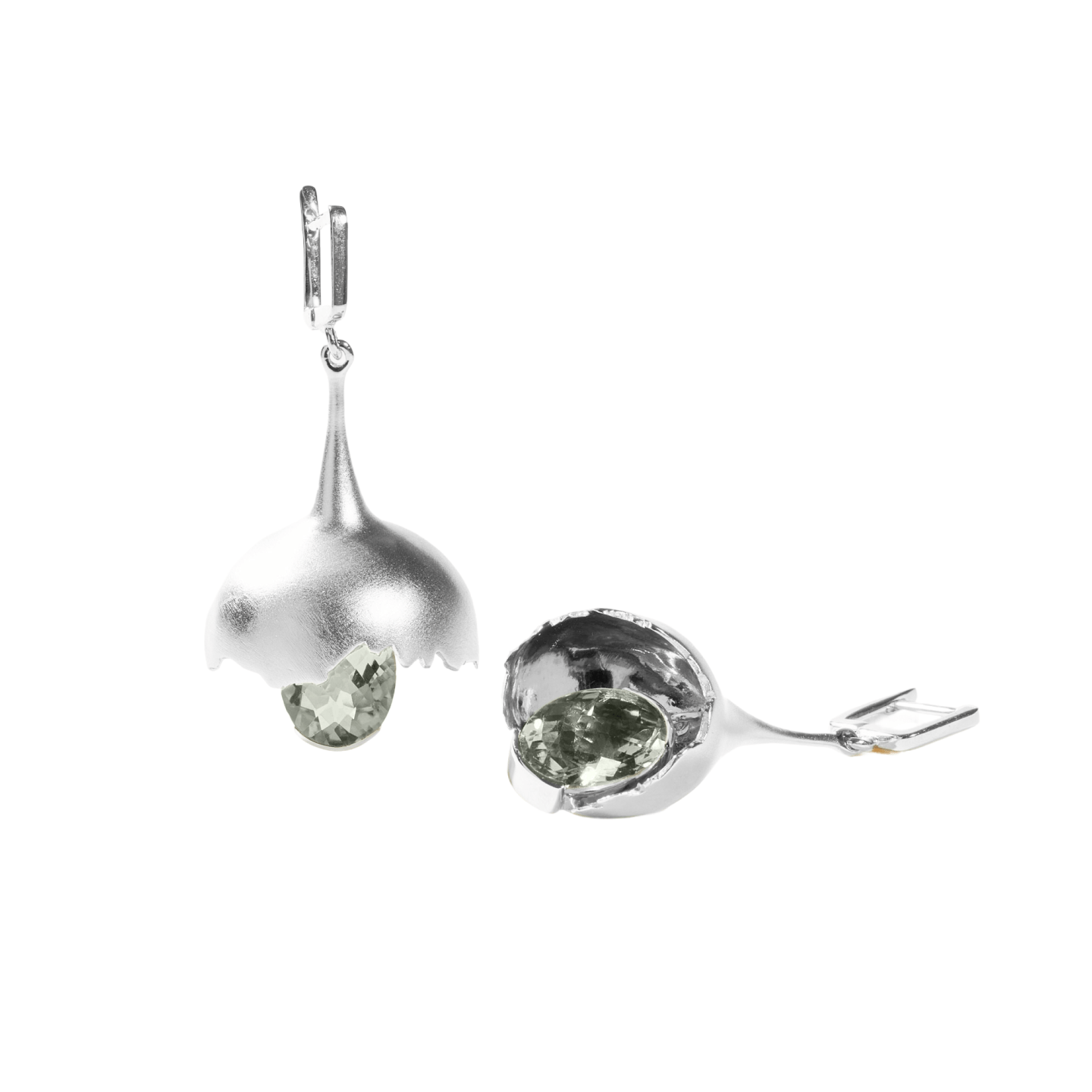 Gobl Award-Winning Earrings Co-Designed with Custom Gemstone & Plating Options: Green Amethyst, Purple Amethyst, Lemon Quartz, Blue Topaz, Smoky Quartz, Gold, Black or White Rhodium