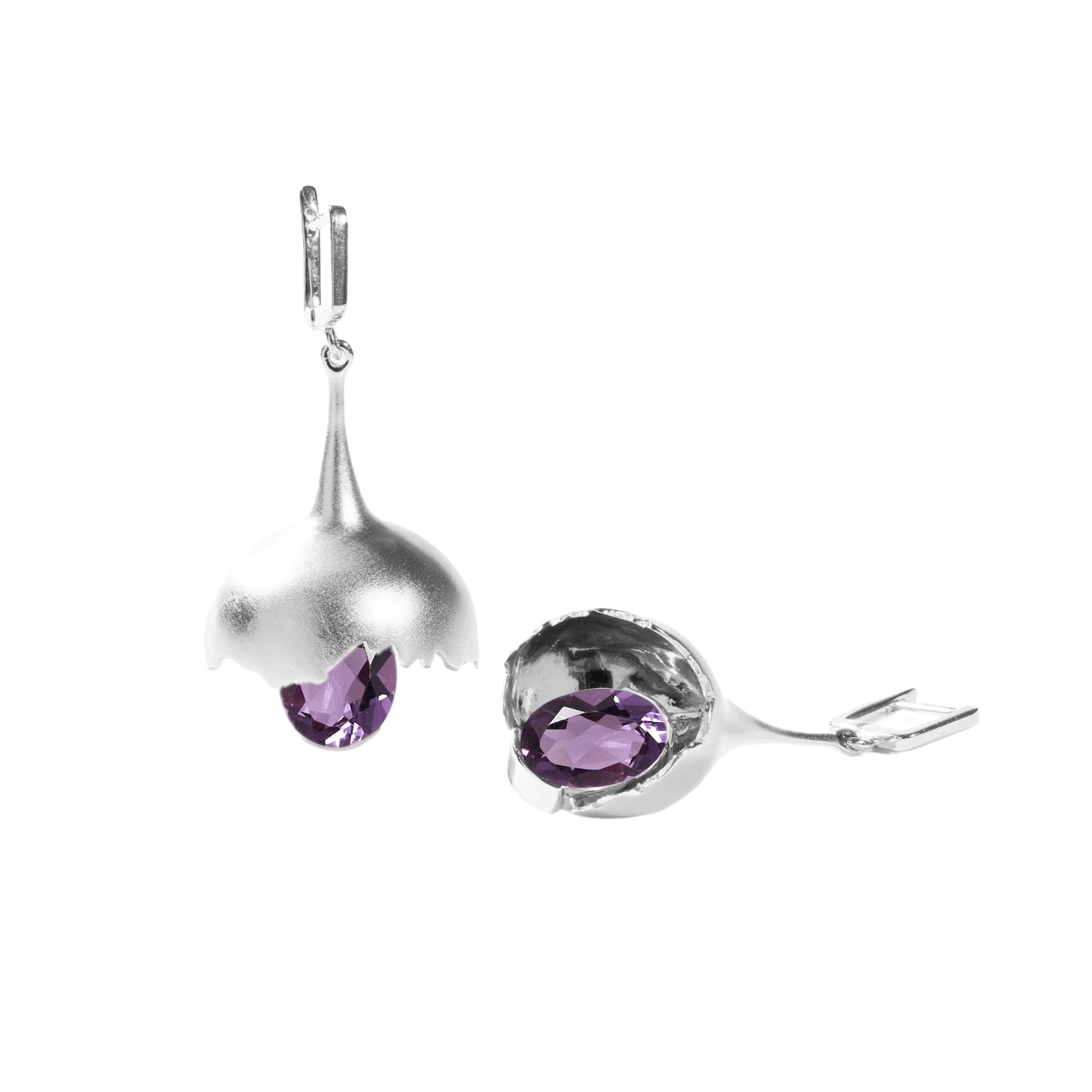 Gobl Award-Winning Earrings Co-Designed with Custom Gemstone & Plating Options: Green Amethyst, Purple Amethyst, Lemon Quartz, Blue Topaz, Smoky Quartz, Gold, Black or White Rhodium