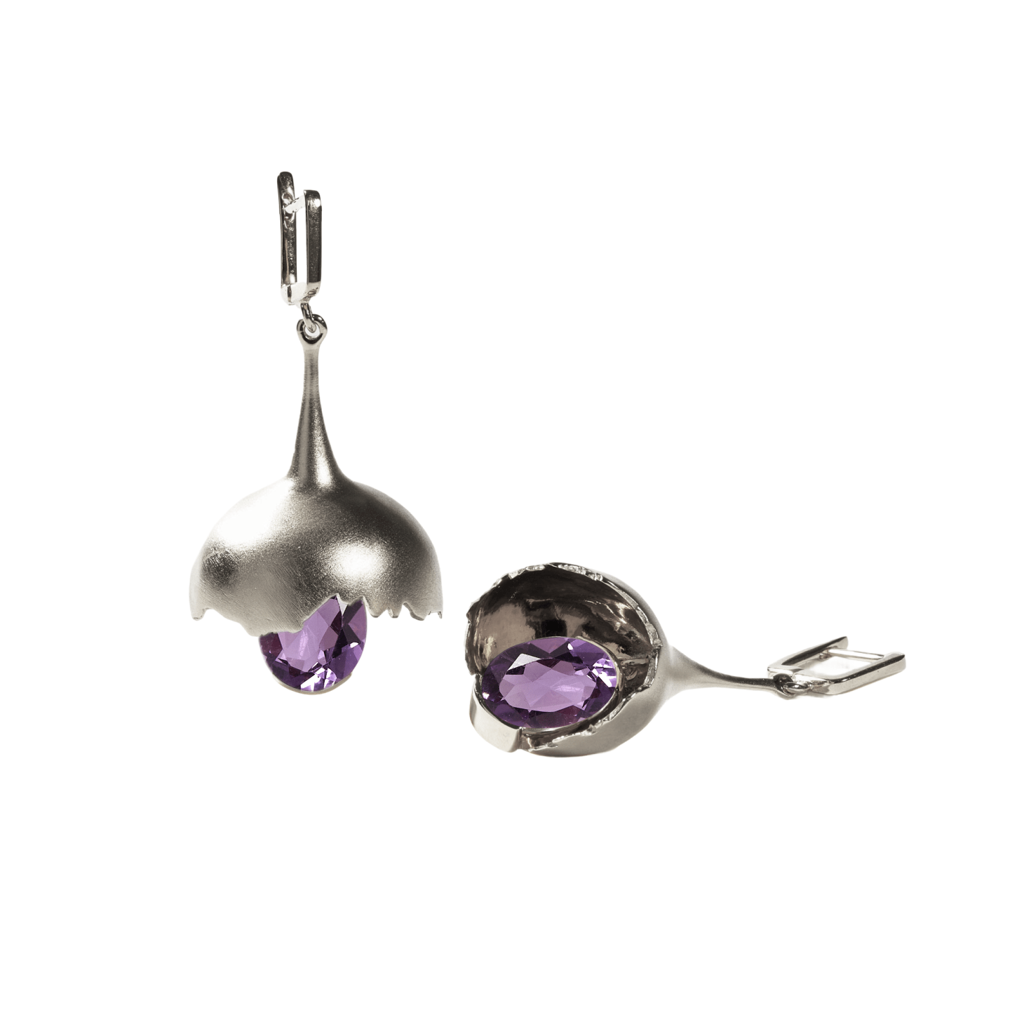 Gobl Award-Winning Earrings Co-Designed with Custom Gemstone & Plating Options: Green Amethyst, Purple Amethyst, Lemon Quartz, Blue Topaz, Smoky Quartz, Gold, Black or White Rhodium