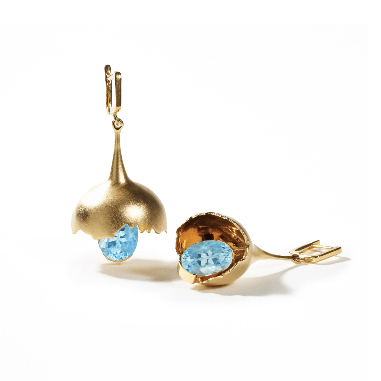 Gobl Award-Winning Earrings Co-Designed with Custom Gemstone & Plating Options: Green Amethyst, Purple Amethyst, Lemon Quartz, Blue Topaz, Smoky Quartz, Gold, Black or White Rhodium