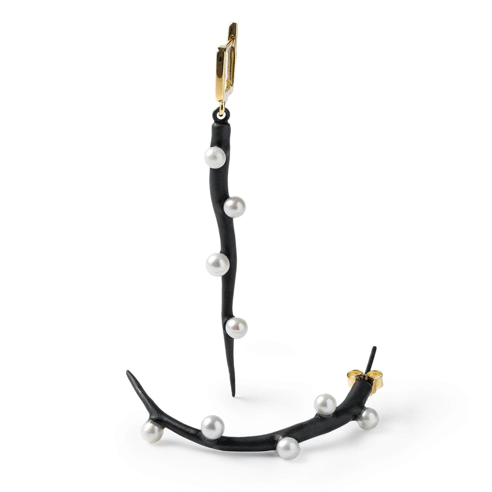 Nereus White Micro Pearl Earrings GERMAN KABIRSKI