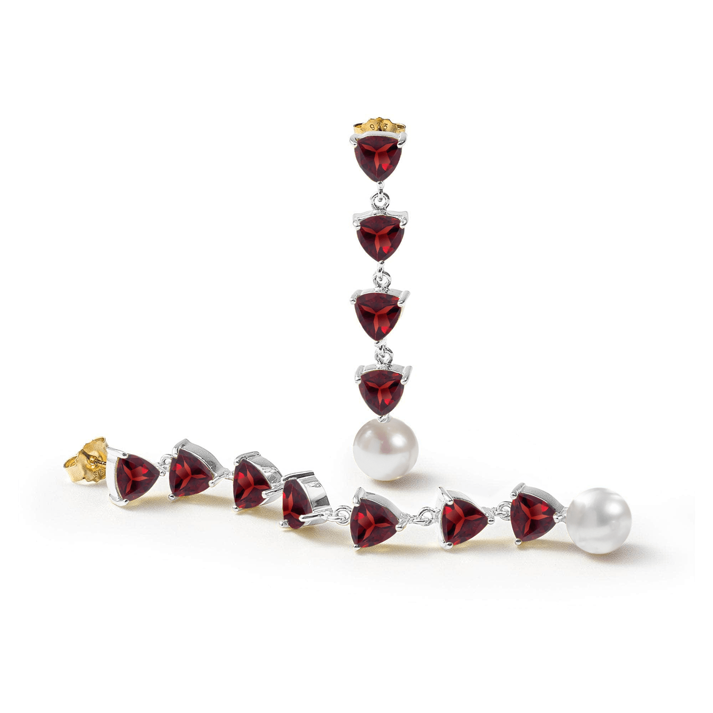 Mikko Asymmetric Earrings Personalized & Co-Designed with Custom Options: Blue Topaz, Amethyst, Rhodolite, Peridot, Garnet, White or Black Rhodium, Gold
