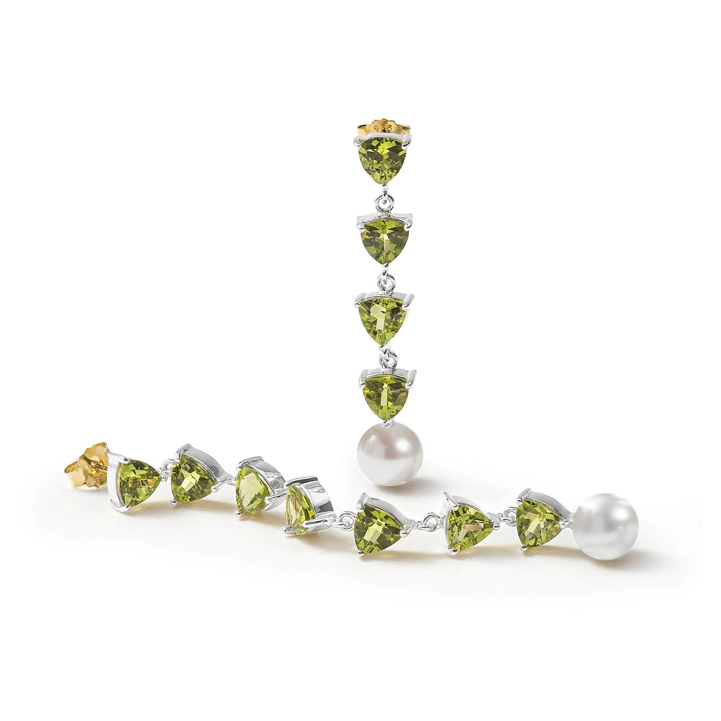 Mikko Asymmetric Earrings Personalized & Co-Designed with Custom Options: Blue Topaz, Amethyst, Rhodolite, Peridot, Garnet, White or Black Rhodium, Gold