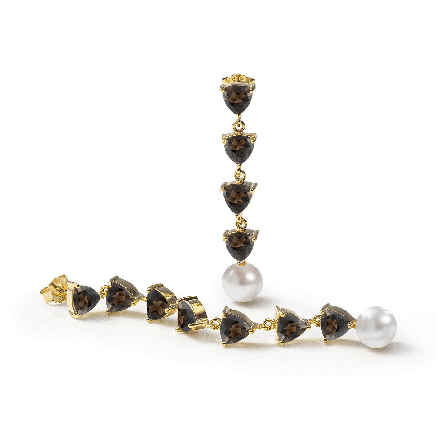 Mikko Asymmetric Earrings Personalized & Co-Designed with Custom Options: Blue Topaz, Amethyst, Rhodolite, Peridot, Garnet, White or Black Rhodium, Gold