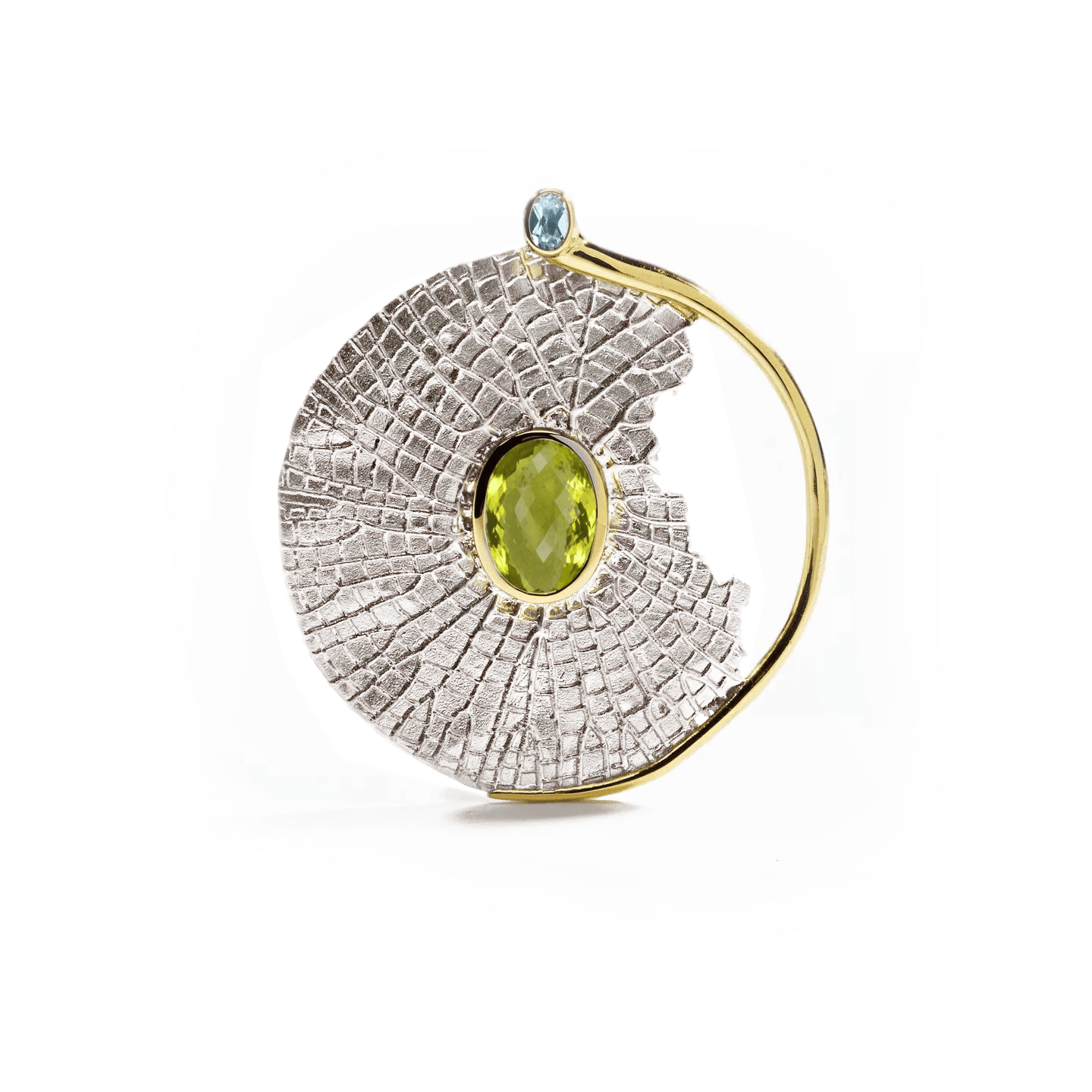 Maksur Pendant Co-Designed with Custom Options: Amethyst, Lemon Quartz, Blue Topaz, Smoky Quartz