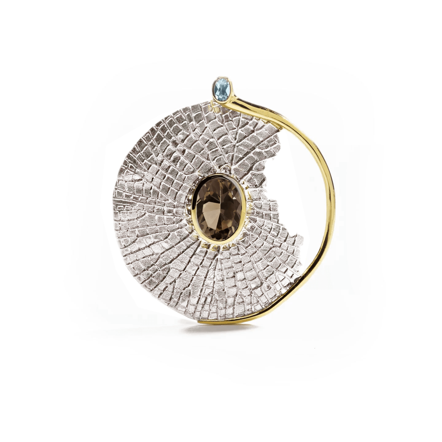Maksur Pendant Co-Designed with Custom Options: Amethyst, Lemon Quartz, Blue Topaz, Smoky Quartz
