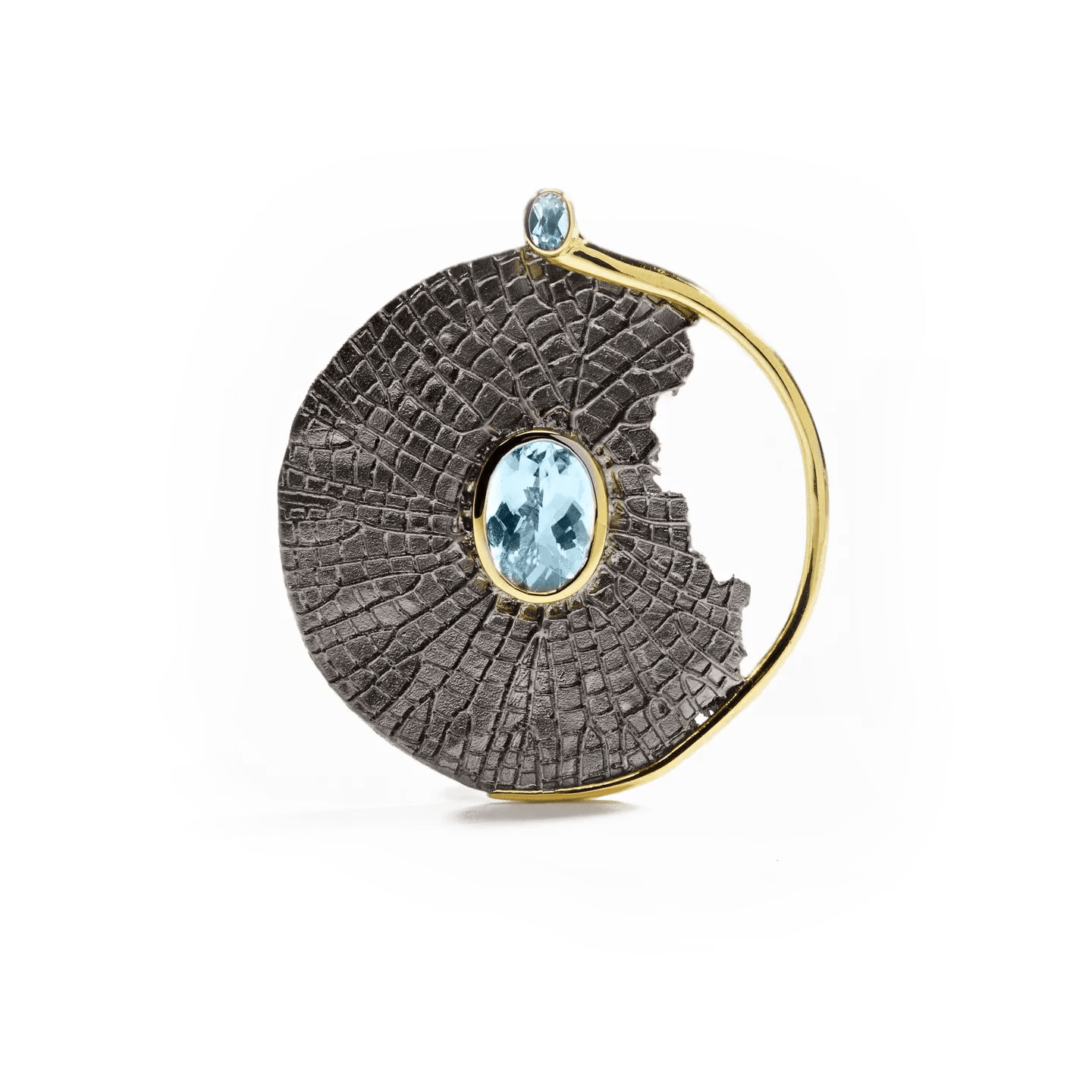 Maksur Pendant Co-Designed with Custom Options: Amethyst, Lemon Quartz, Blue Topaz, Smoky Quartz