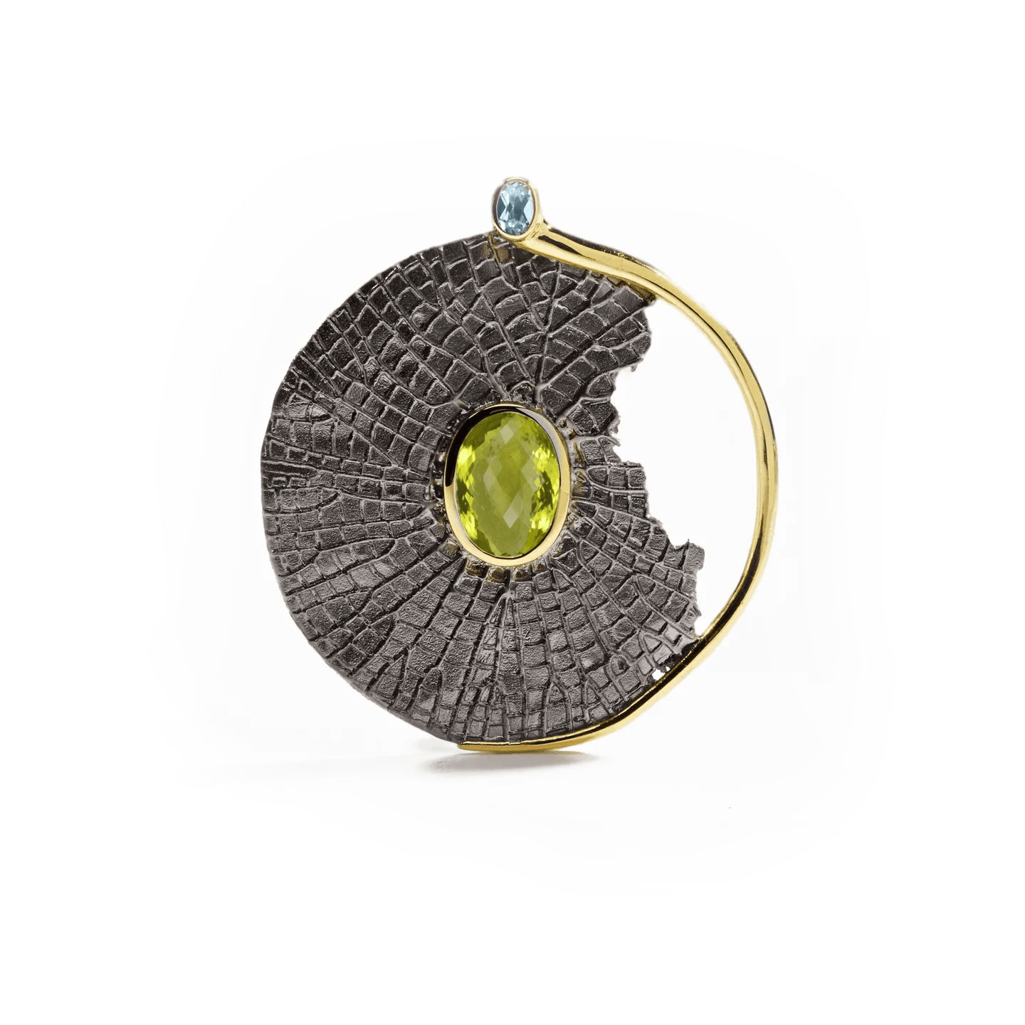 Maksur Pendant Co-Designed with Custom Options: Amethyst, Lemon Quartz, Blue Topaz, Smoky Quartz