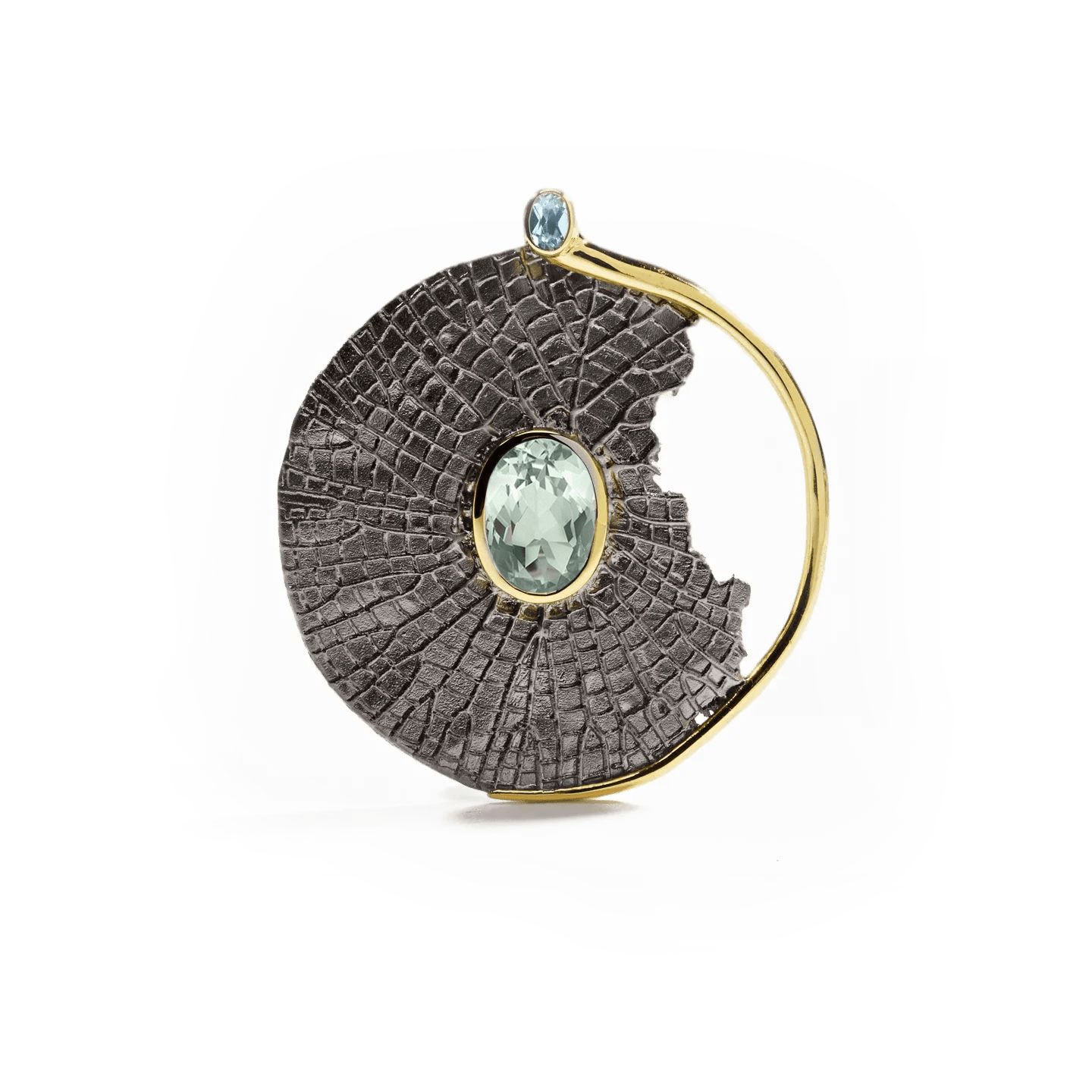 Maksur Pendant Co-Designed with Custom Options: Amethyst, Lemon Quartz, Blue Topaz, Smoky Quartz