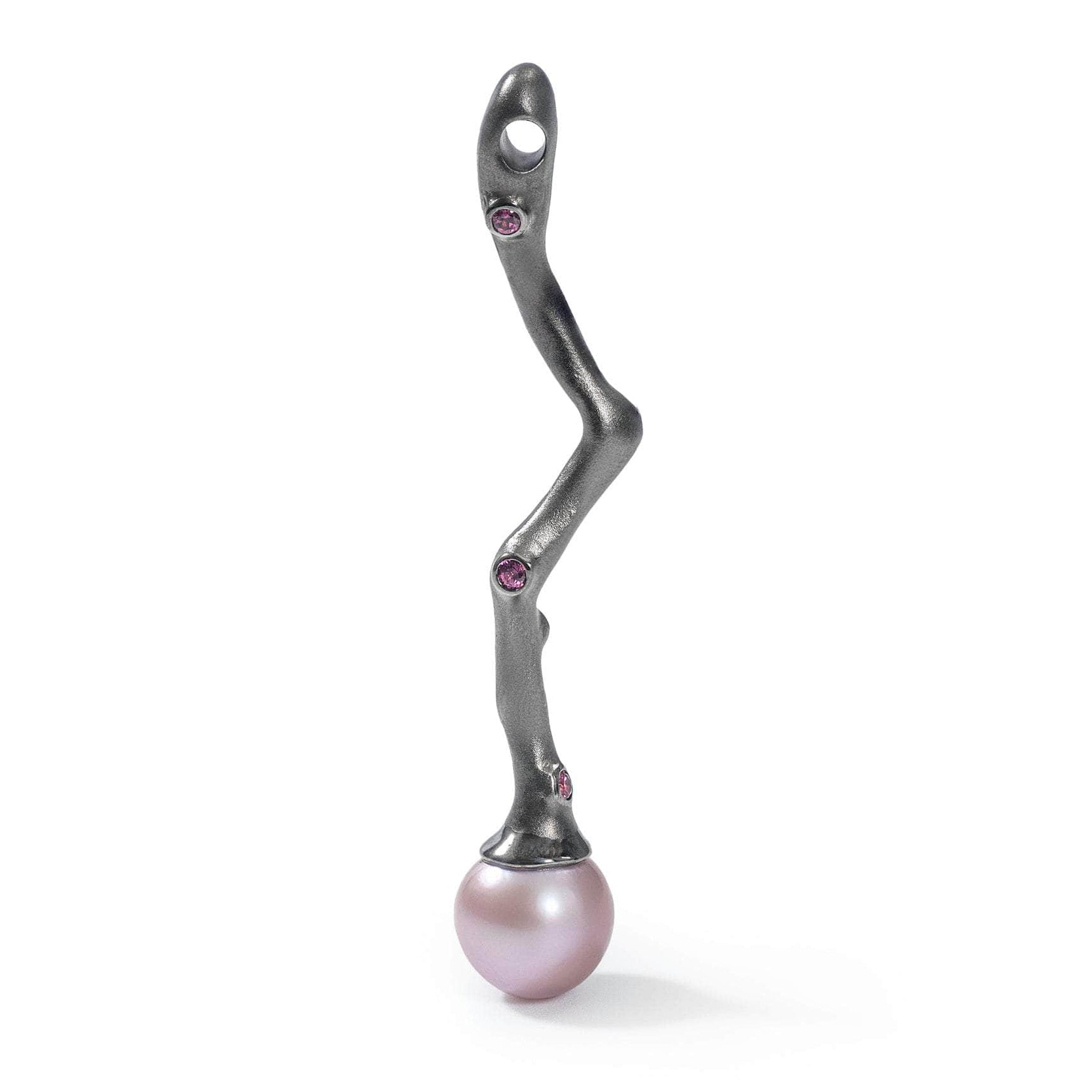 Linnie Purple Pearl and Rhodolite Pendant GERMAN KABIRSKI